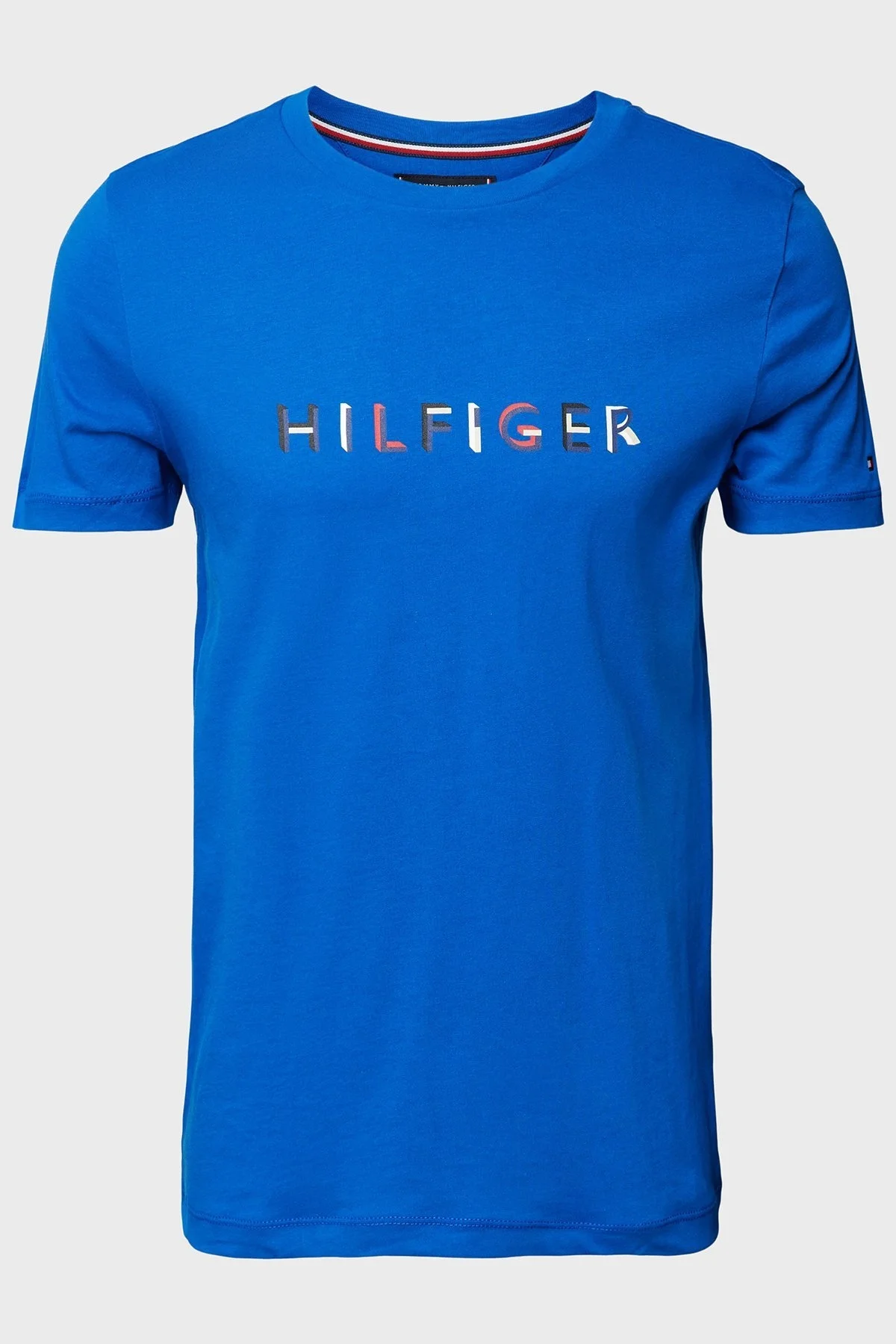 Tommy Hilfiger % 100 Pamuk Slim Fit Bisiklet Yaka Erkek T Shirt MW0MW31535 C66 MAVİ - 4