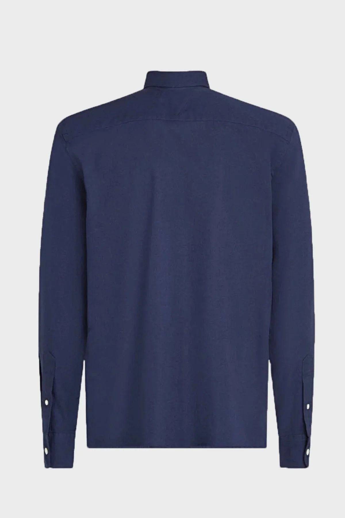 Tommy Hilfiger % 100 Pamuk Slim Fit Düğmeli Yaka Erkek Gömlek MW0MW37578 DCC LACİVERT - 2