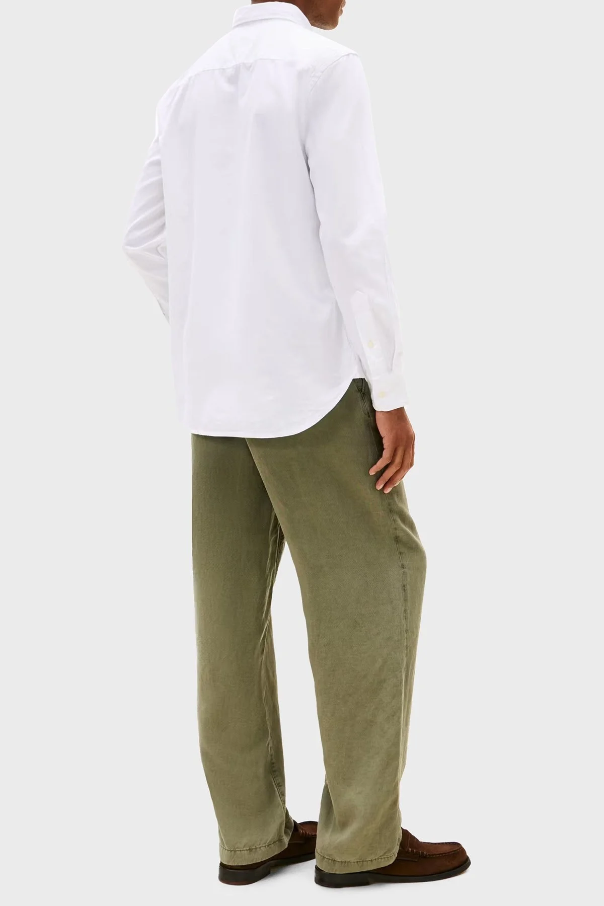 Tommy Hilfiger % 100 Pamuk Slim Fit Düğmeli Yaka Erkek Gömlek MW0MW37578 YCF BEYAZ - 3