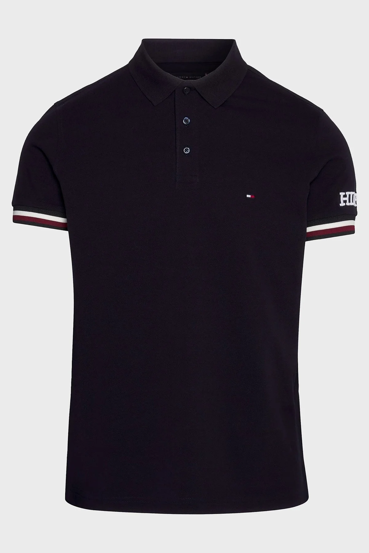 Tommy Hilfiger % 100 Pamuk Slim Fit Erkek Polo T Shirt MW0MW31549 DW5 LACİVERT - 1