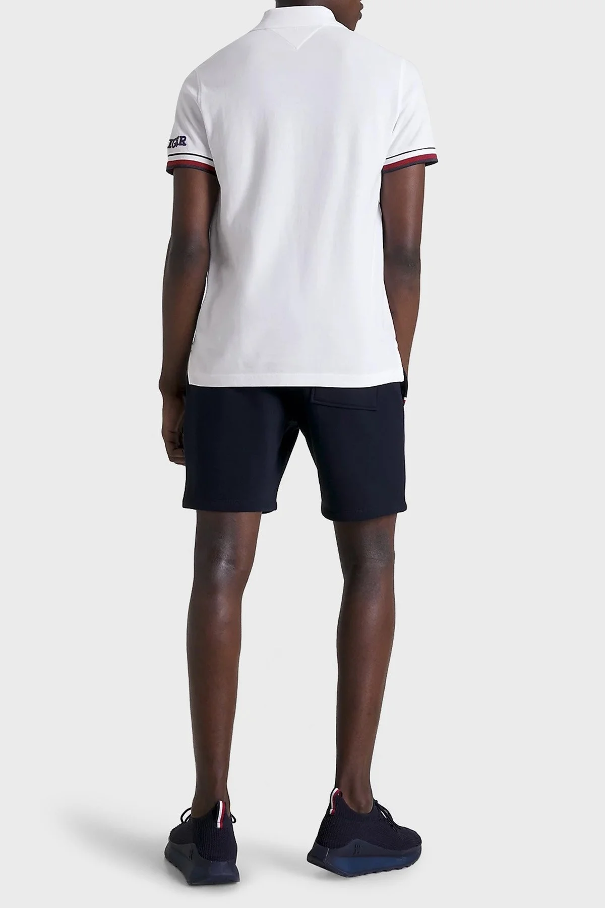 Tommy Hilfiger % 100 Pamuk Slim Fit Erkek Polo Yaka T Shirt MW0MW31549 YBR BEYAZ - 4