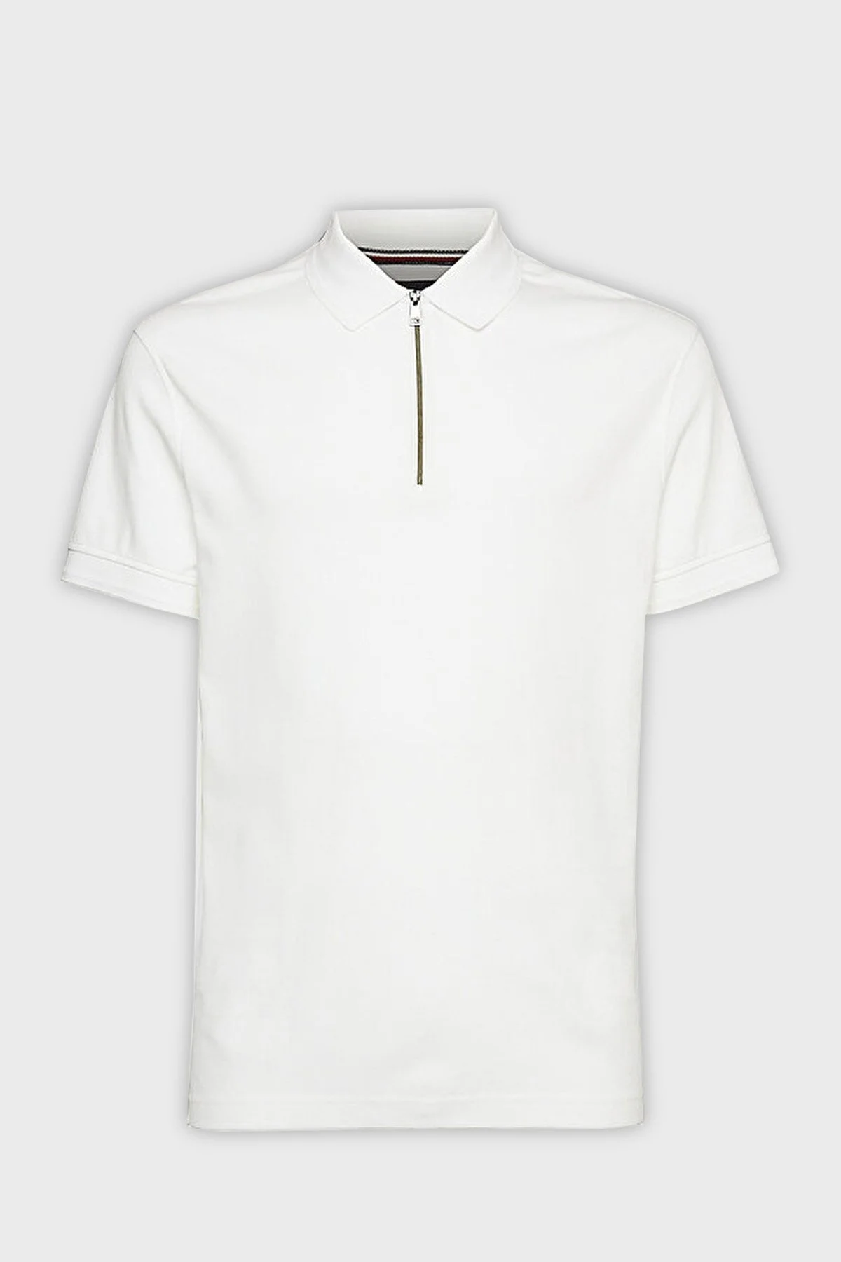 Tommy Hilfiger % 100 Pamuk Slim Fit Fermuarlı Erkek Polo T Shirt MW0MW30762 YBR BEYAZ - 2