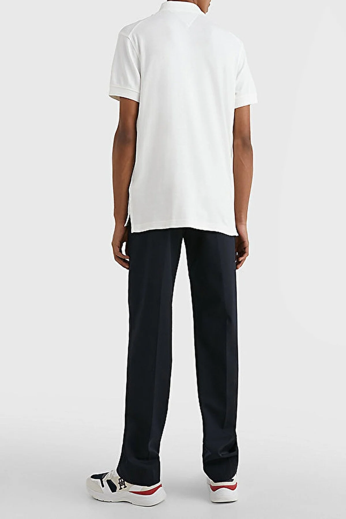 Tommy Hilfiger % 100 Pamuk Slim Fit Fermuarlı Erkek Polo T Shirt MW0MW30762 YBR BEYAZ - 5