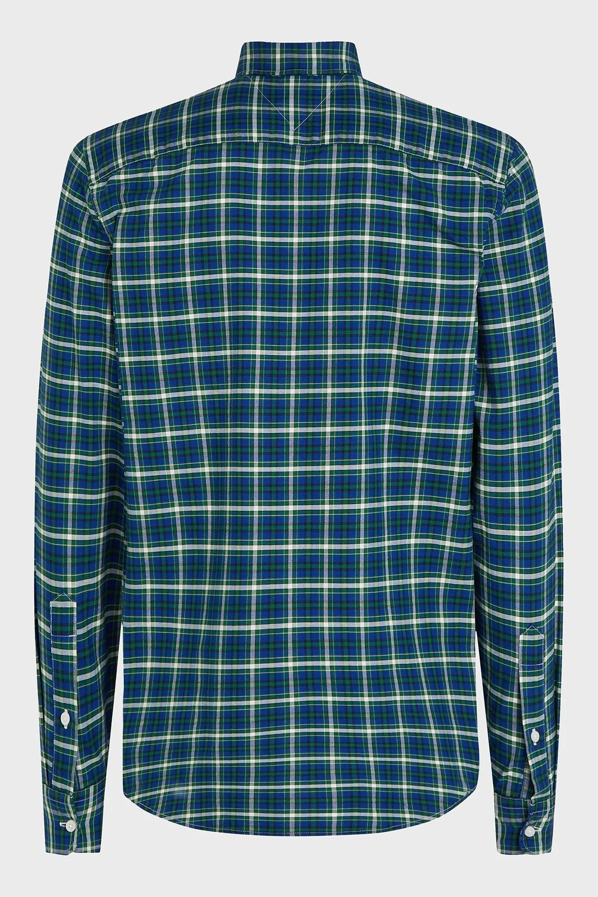 Tommy Hilfiger % 100 Pamuk Slim Fit Kareli Erkek Gömlek MW0MW37567 0H7 KOYU YEŞİL - 10