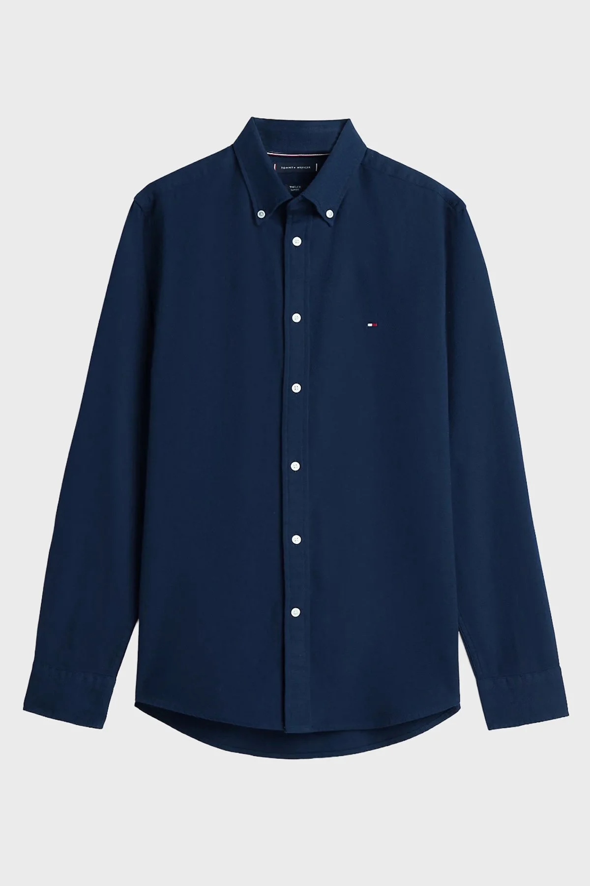 Tommy Hilfiger % 100 Pamuk Slim Fit Klasik Yaka Erkek Gömlek MW0MW41684 DCC LACİVERT - 4