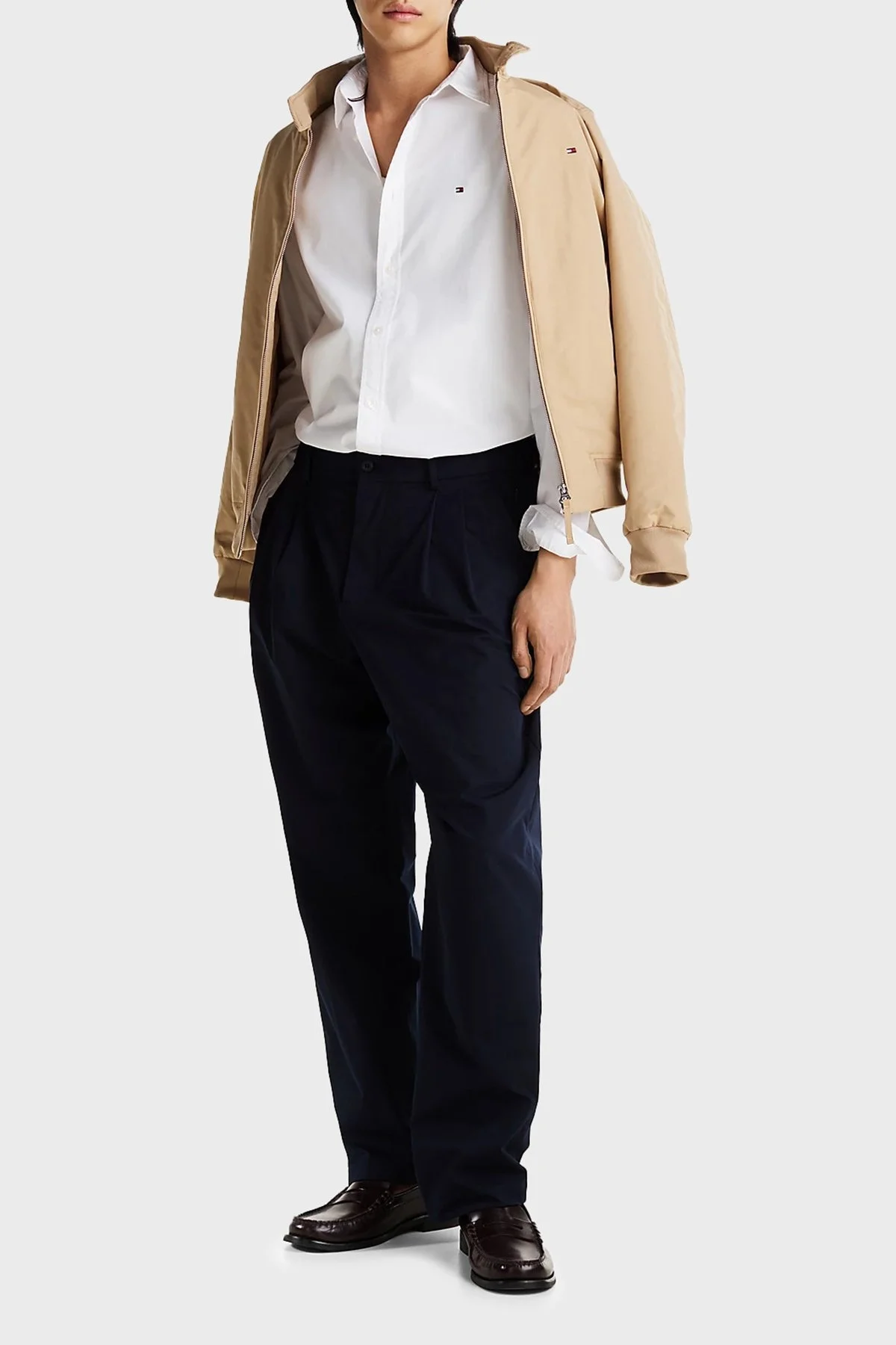 Tommy Hilfiger % 100 Pamuk Slim Fit Uzun Kollu Erkek Gömlek MW0MW38137 YCF BEYAZ - 7