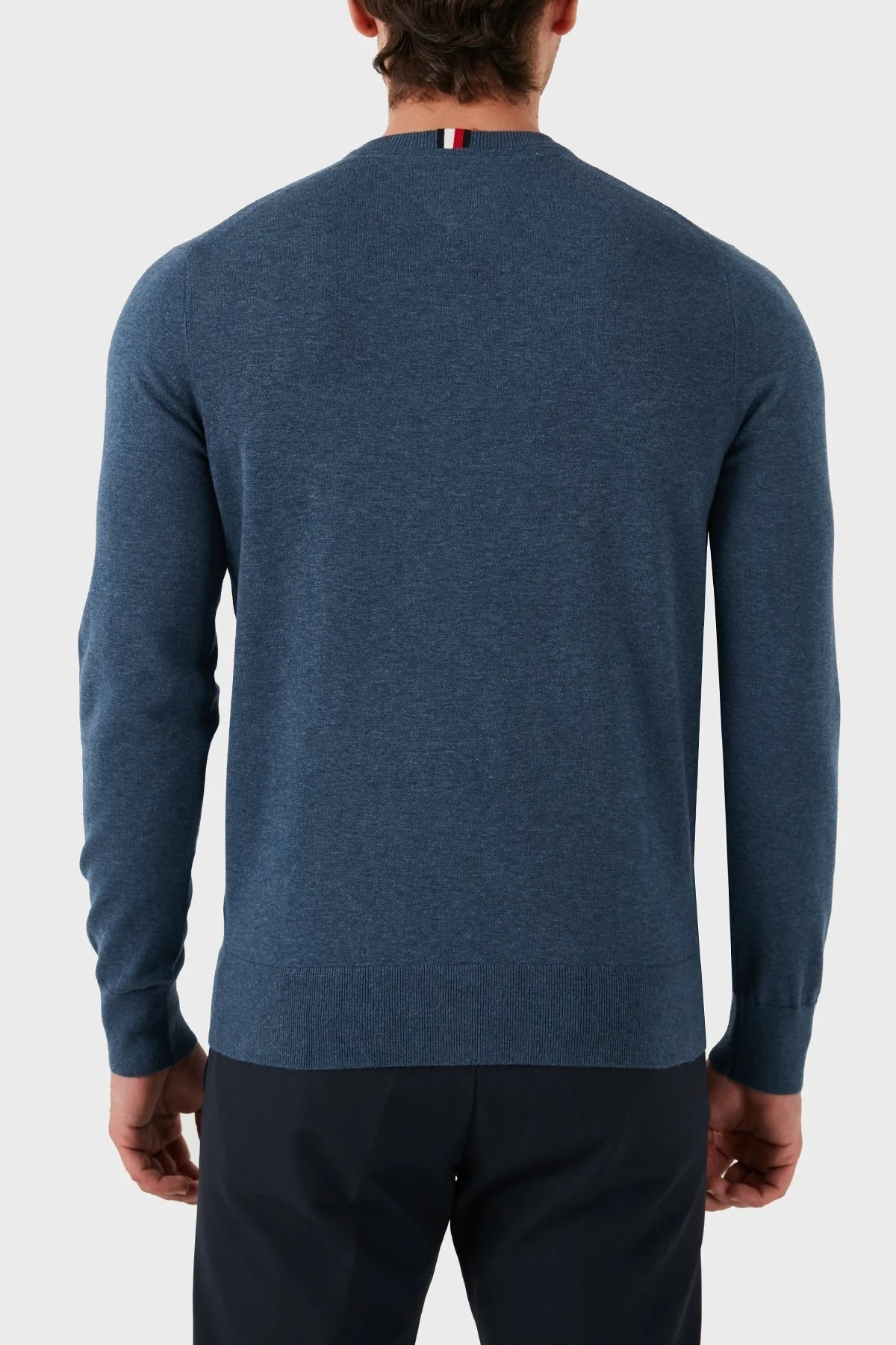 Tommy Hilfiger % 100 Pamuklu Bisiklet Yaka Erkek Sweat MW0MW21316 0MW LACİVERT - 2