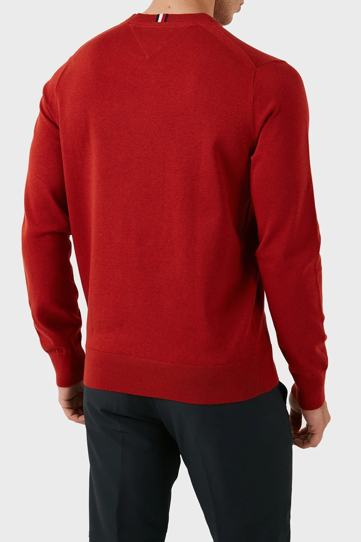 Tommy Hilfiger % 100 Pamuklu Bisiklet Yaka Erkek Sweat MW0MW21316 XNN KIRMIZI - 2