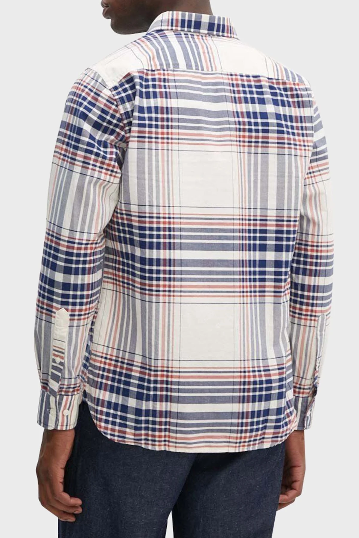 Tommy Hilfiger % 100 Pamuklu Regular Fit Erkek Gömlek MW0MW35773 0QY Krem-Kırmızı - 3