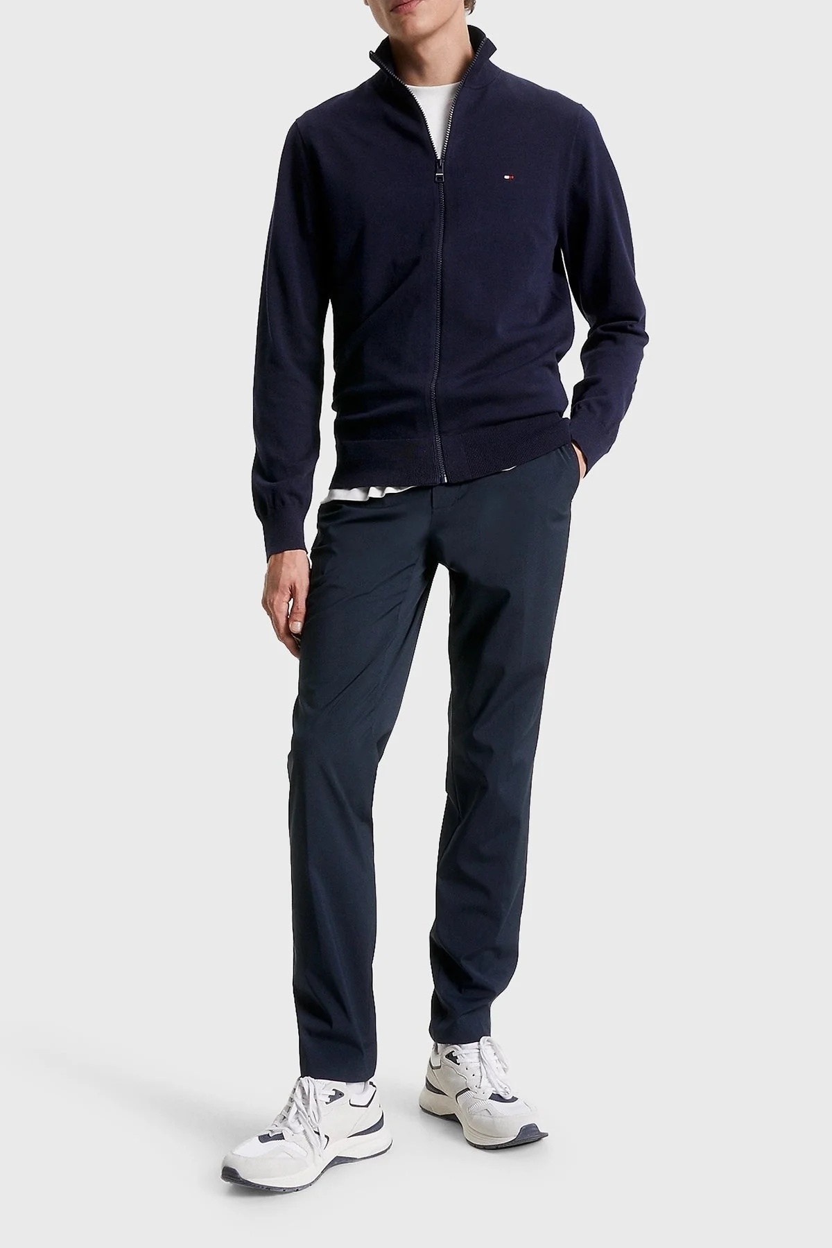 Tommy Hilfiger % 100 Pamuklu Regular Fit Erkek Sweat MW0MW22747 DW5 LACİVERT - 3