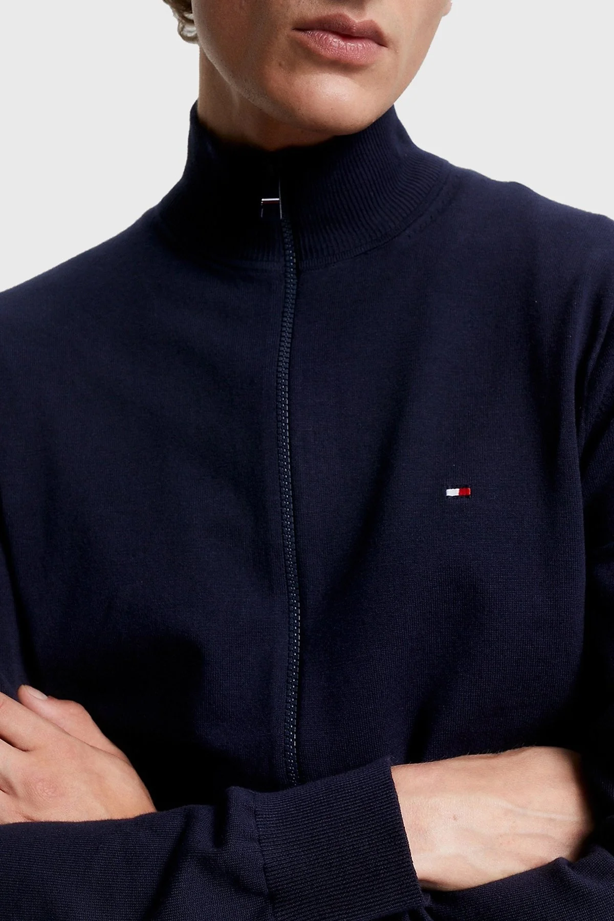 Tommy Hilfiger % 100 Pamuklu Regular Fit Erkek Sweat MW0MW22747 DW5 LACİVERT - 4