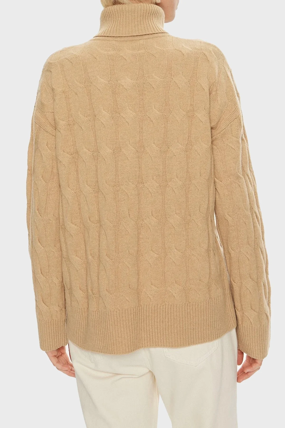 Tommy Hilfiger % 100 Yün Regular Fit Balıkçı Yaka Bayan Kazak WW0WW43102 RBL KOYU HAKİ - 2
