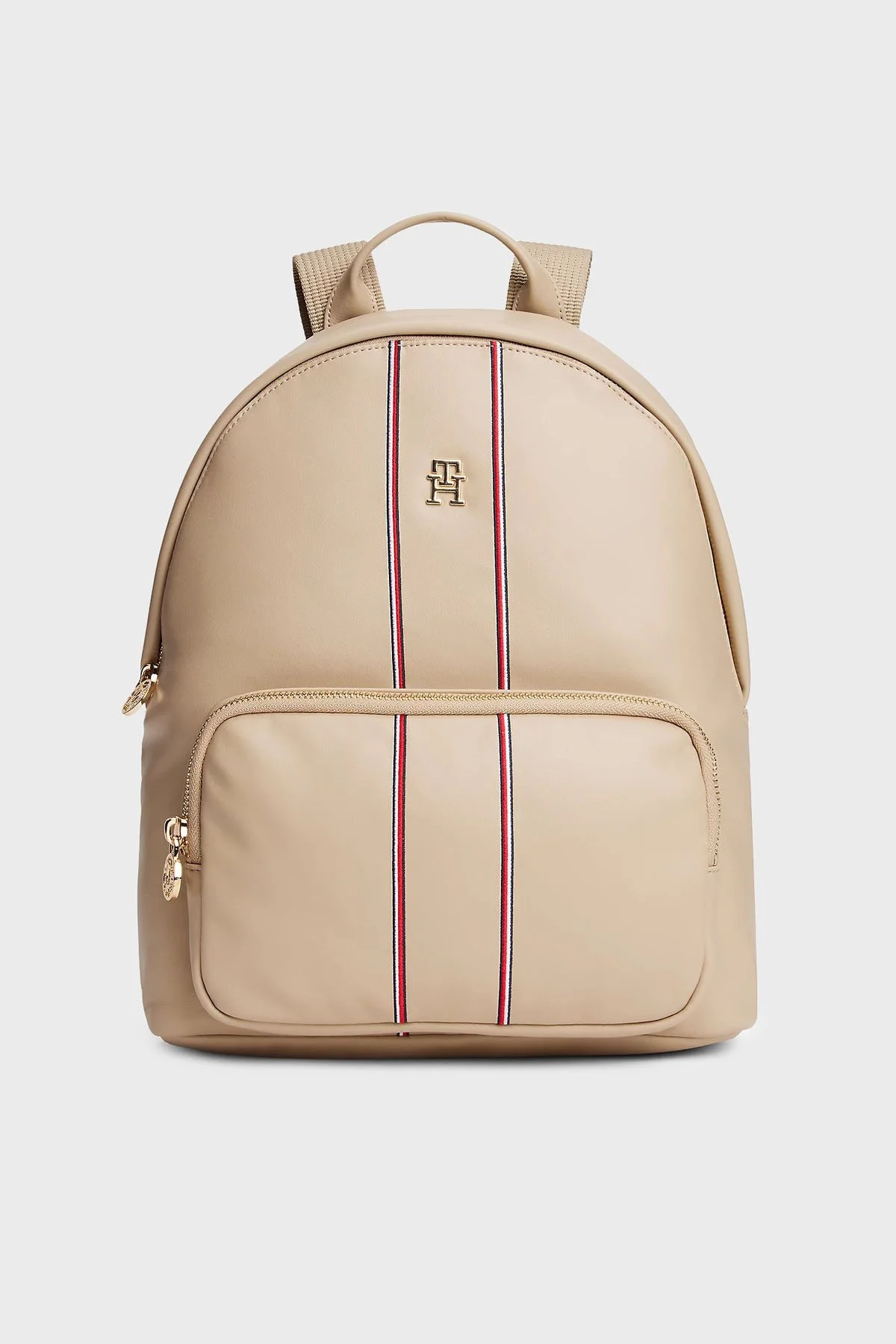 Tommy Hilfiger Ayarlanabilir Omuz Askılı Bayan Sırt Çantası AW0AW18001 0F4 BEJ - 1