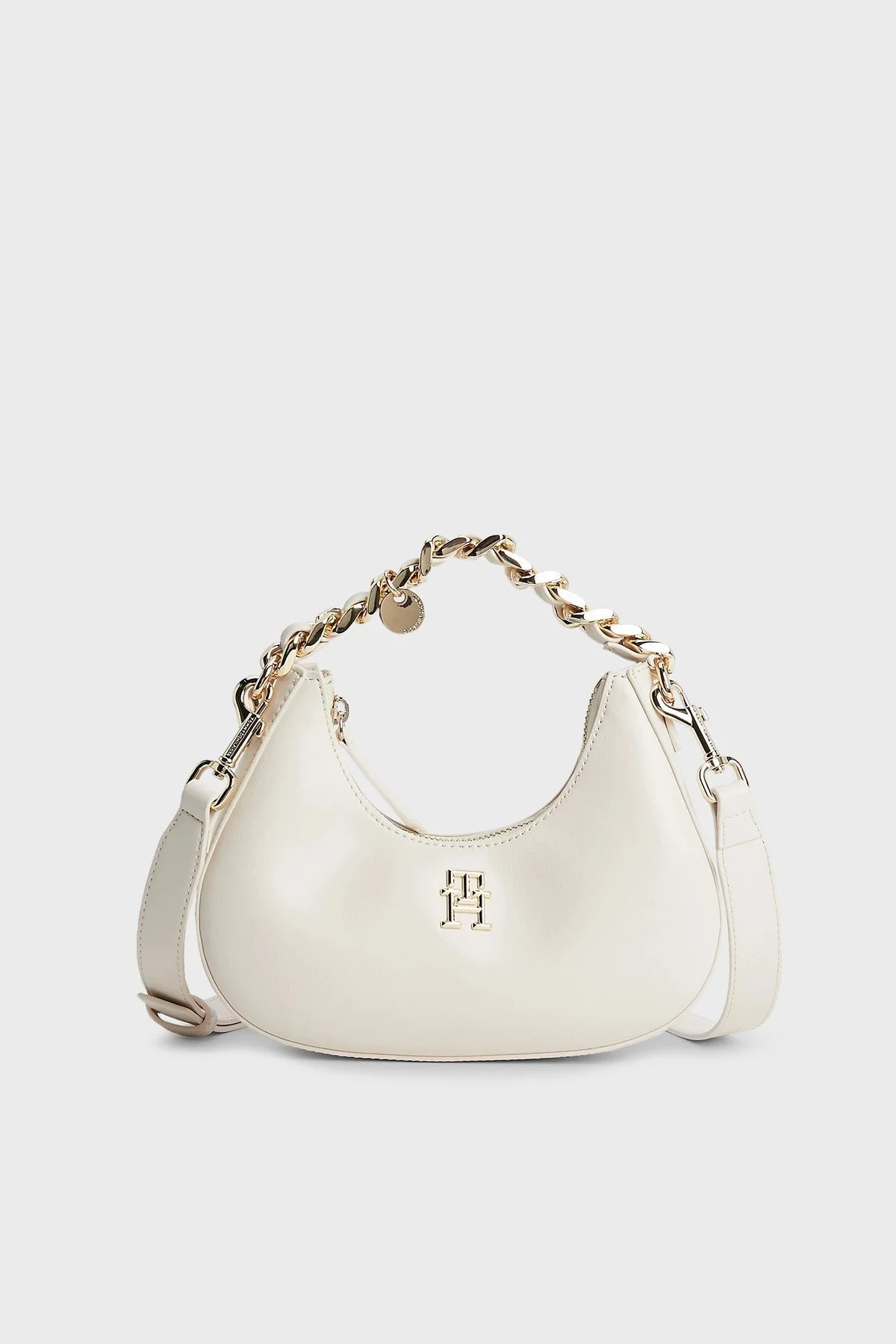 Tommy Hilfiger Ayarlanabilir ve Çıkarılabilir Uzatma Askılı Bayan Çanta AW0AW14180 AA8 KREM - 1