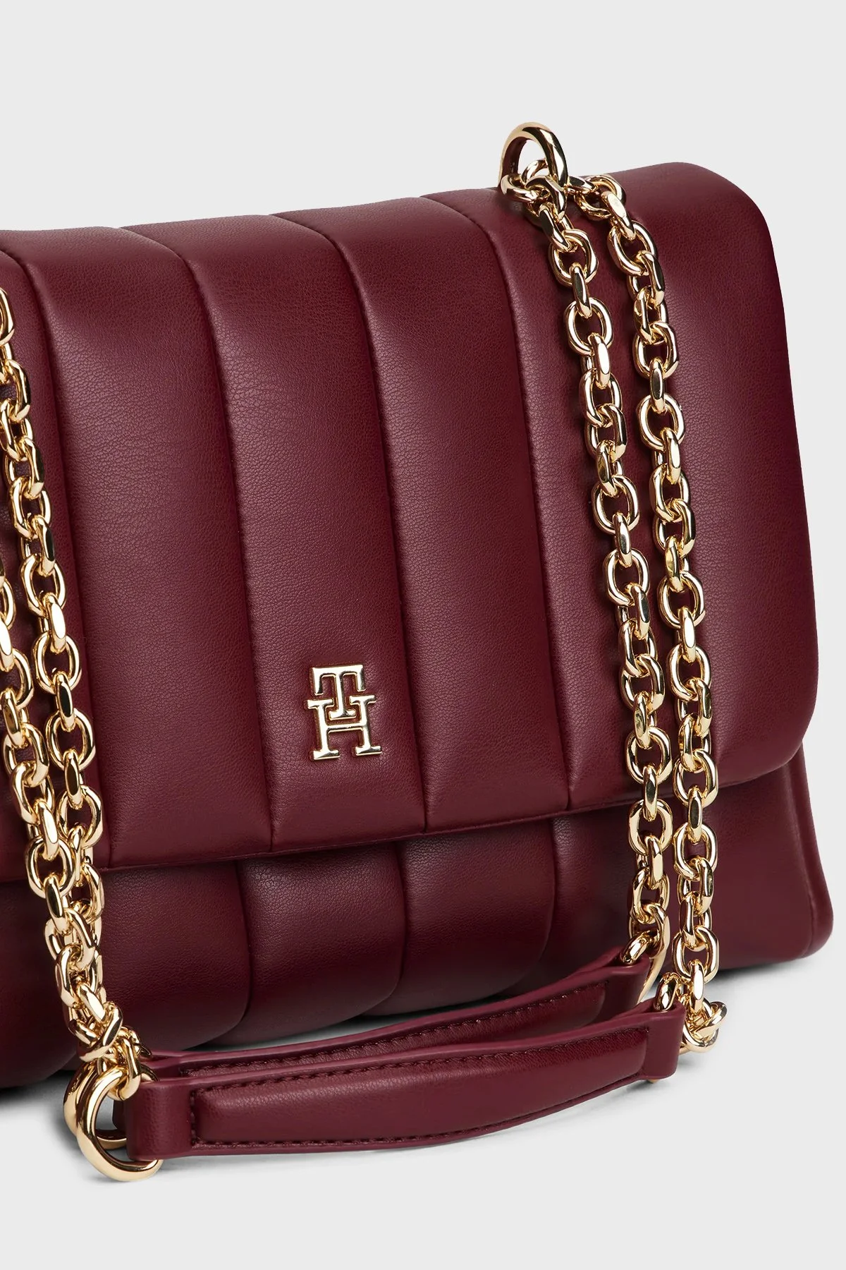 Tommy Hilfiger Ayarlanabilir Zincir Askılı Bayan Çanta AW0AW17669 VLP BORDO - 3