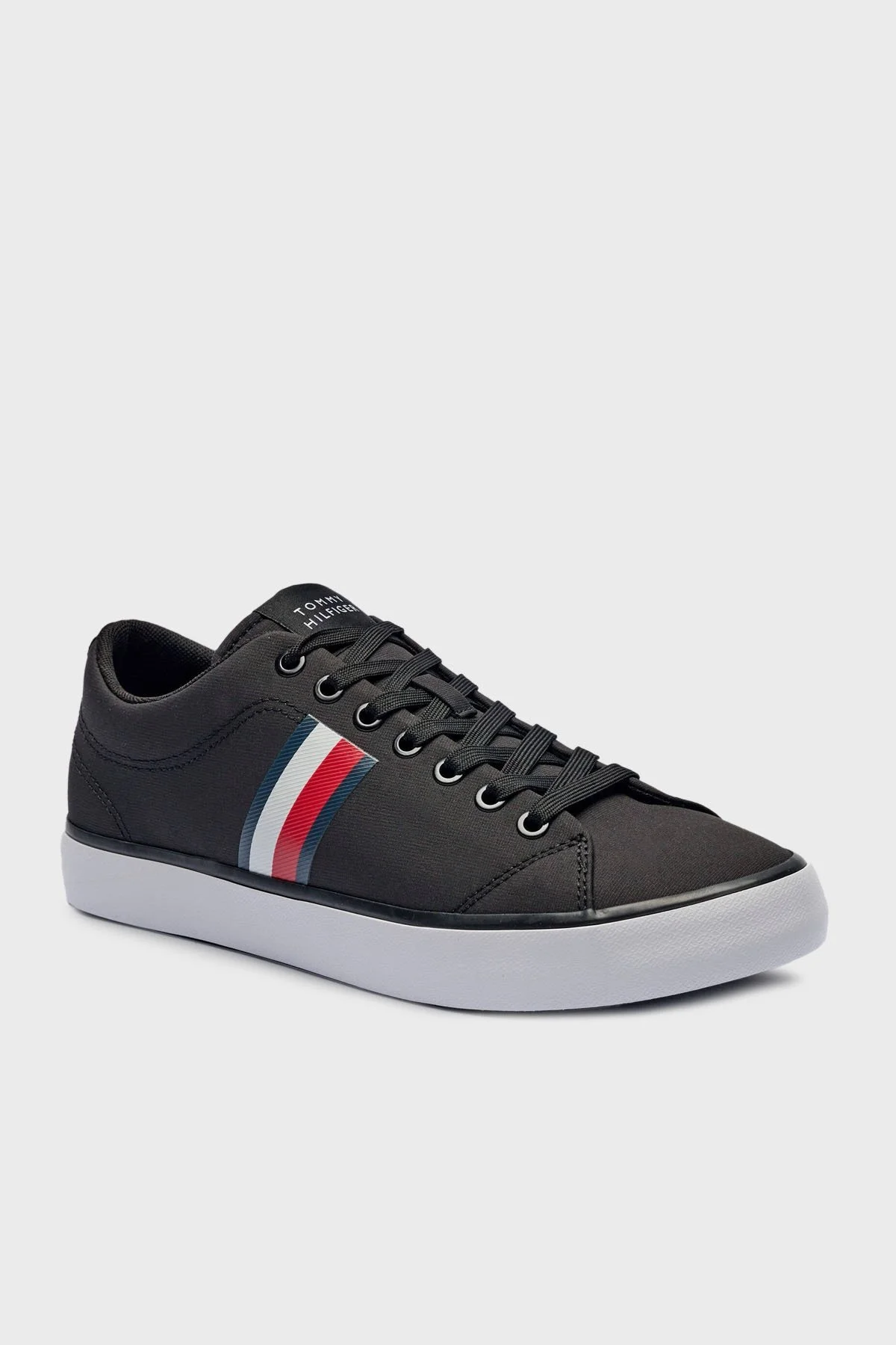 Tommy Hilfiger Bant Logolu Sneaker Erkek Ayakkabı FM0FM05393 BDS SİYAH - 1