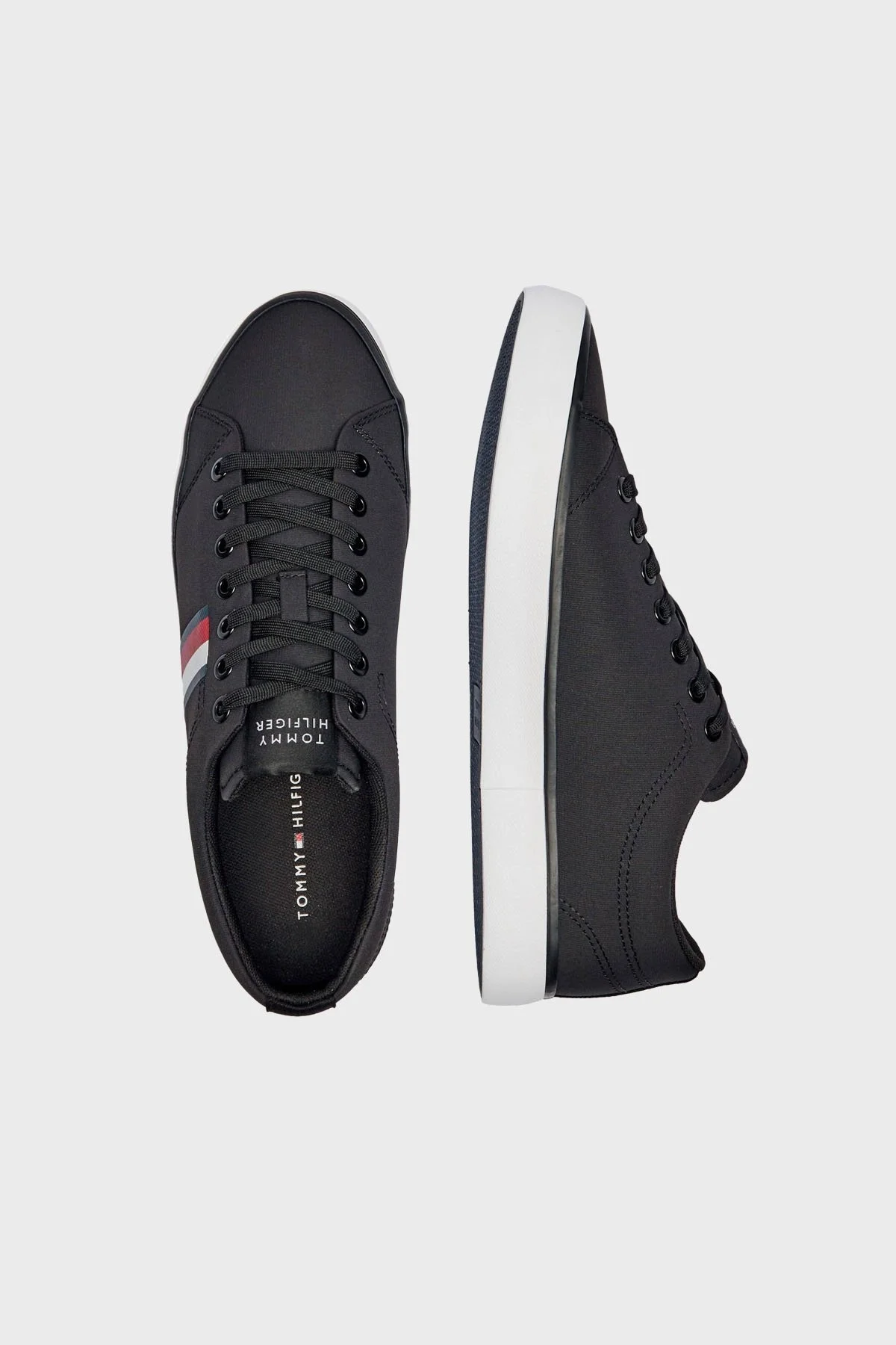 Tommy Hilfiger Bant Logolu Sneaker Erkek Ayakkabı FM0FM05393 BDS SİYAH - 3