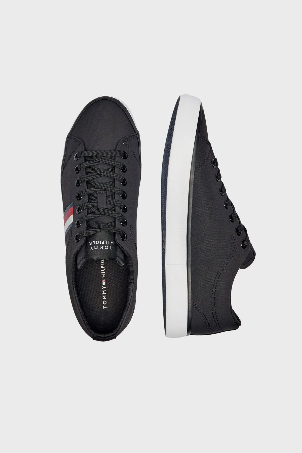 Tommy Hilfiger Bant Logolu Sneaker Erkek Ayakkabı FM0FM05393 BDS SİYAH - 6