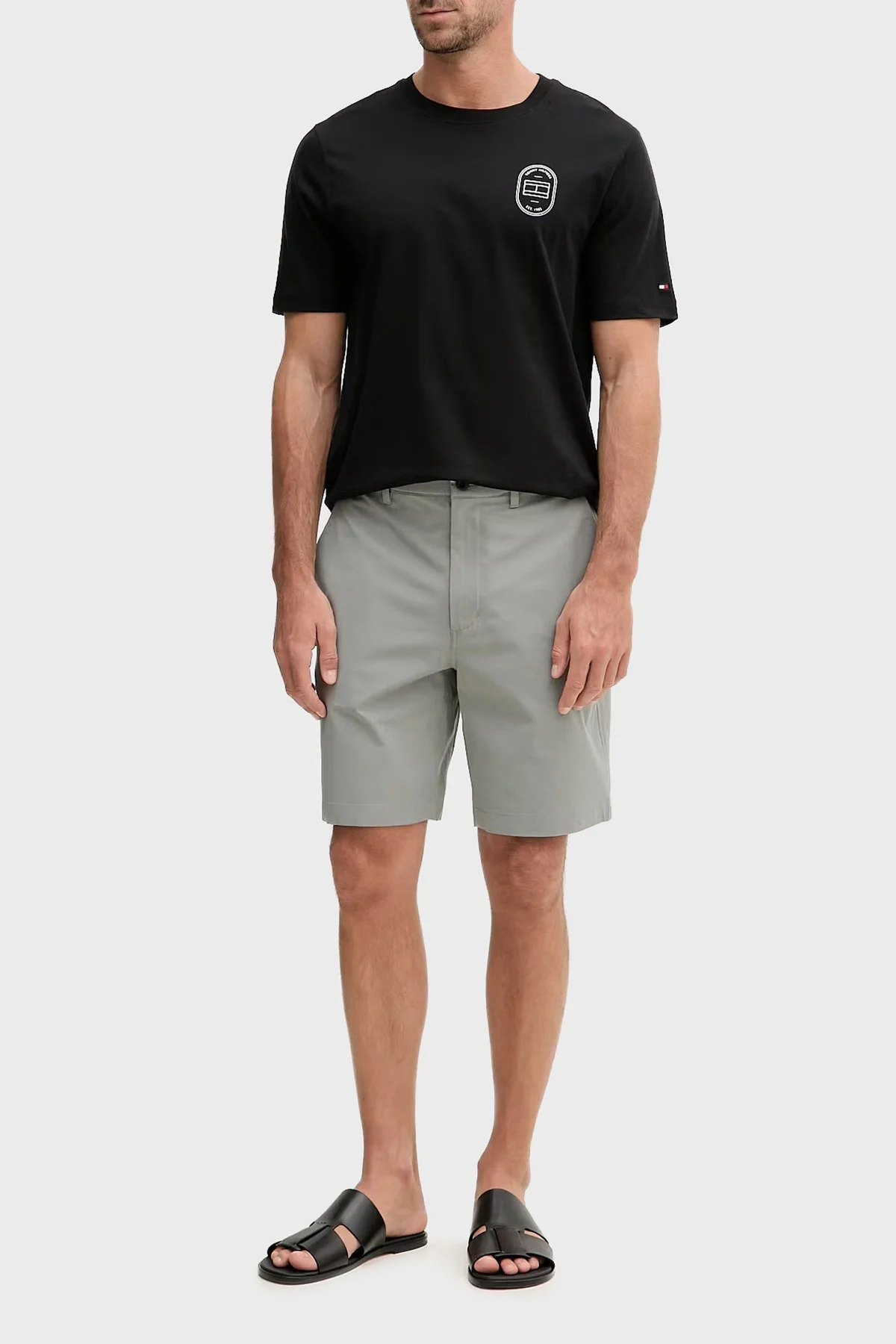 Tommy Hilfiger Baskılı % 100 Pamuk Regular Fit Bisiklet Yaka Erkek T Shirt MW0MW42364 BDS SİYAH - 2