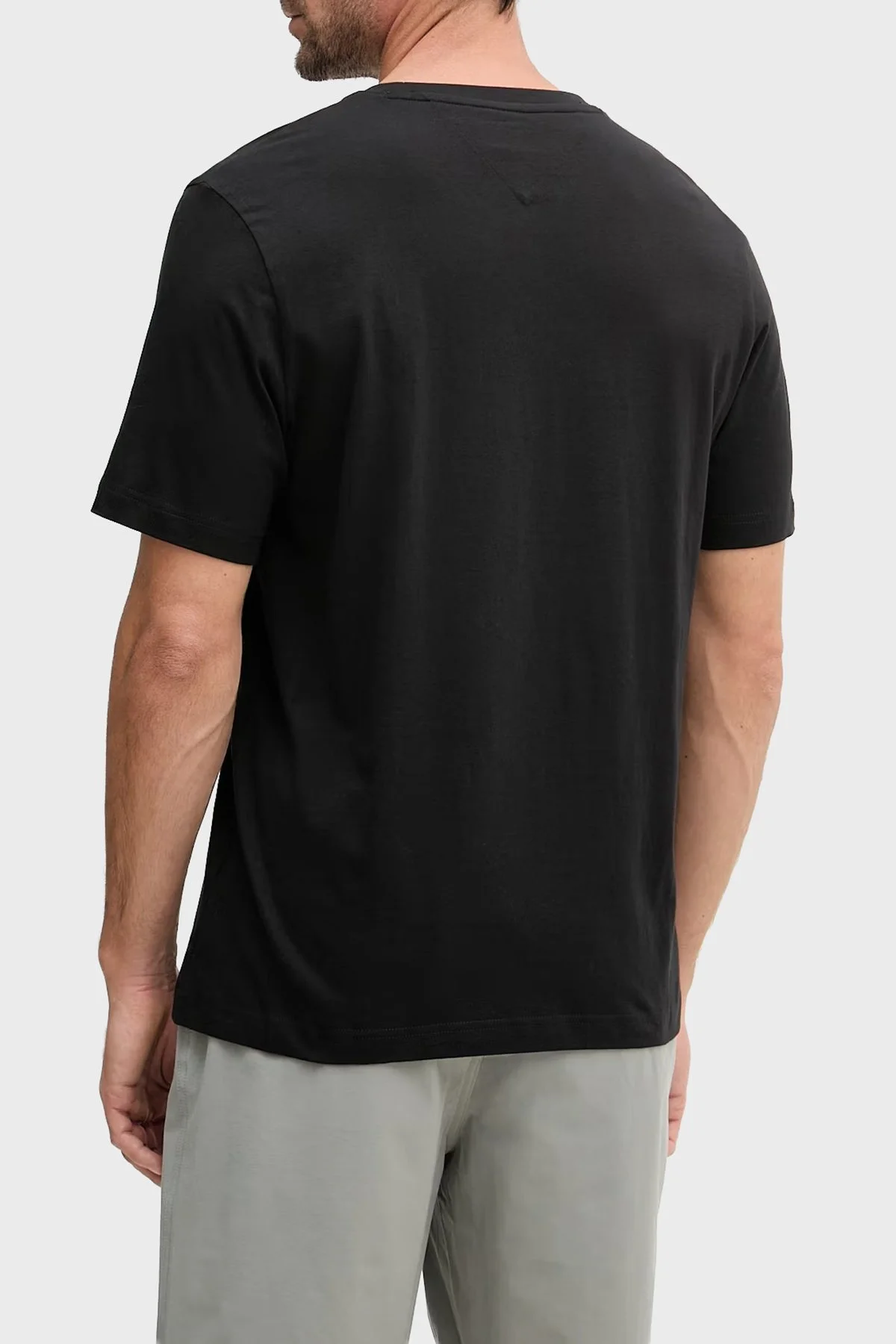 Tommy Hilfiger Baskılı % 100 Pamuk Regular Fit Bisiklet Yaka Erkek T Shirt MW0MW42364 BDS SİYAH - 3