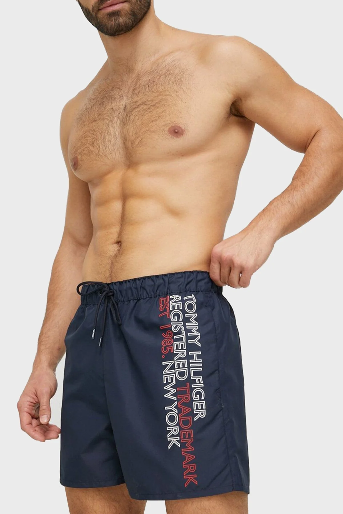 Tommy Hilfiger Baskılı Regular Fit Cepli Erkek Mayo Short UM0UM02742 DW5 LACİVERT - 4