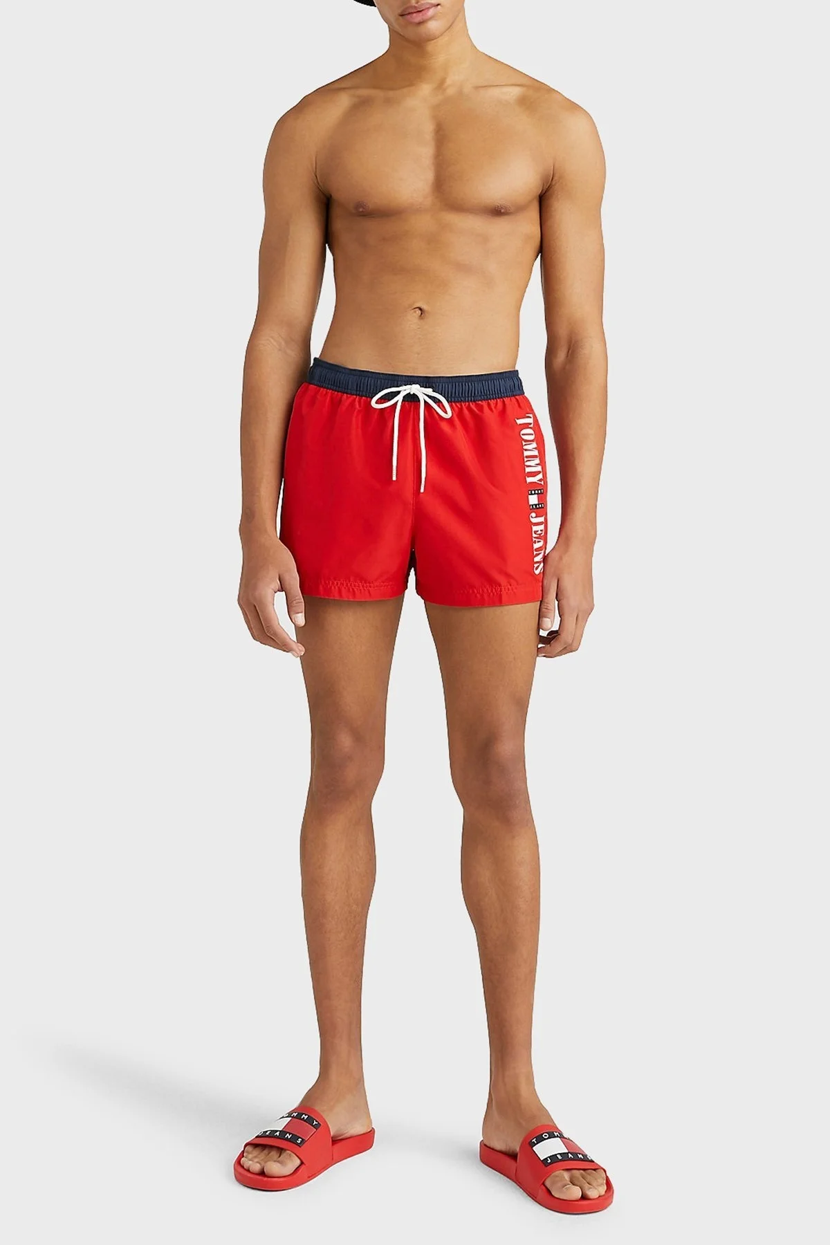 Tommy Hilfiger Baskılı Slim Fit Cepli Erkek Mayo Short UM0UM02755 XNL KIRMIZI - 2