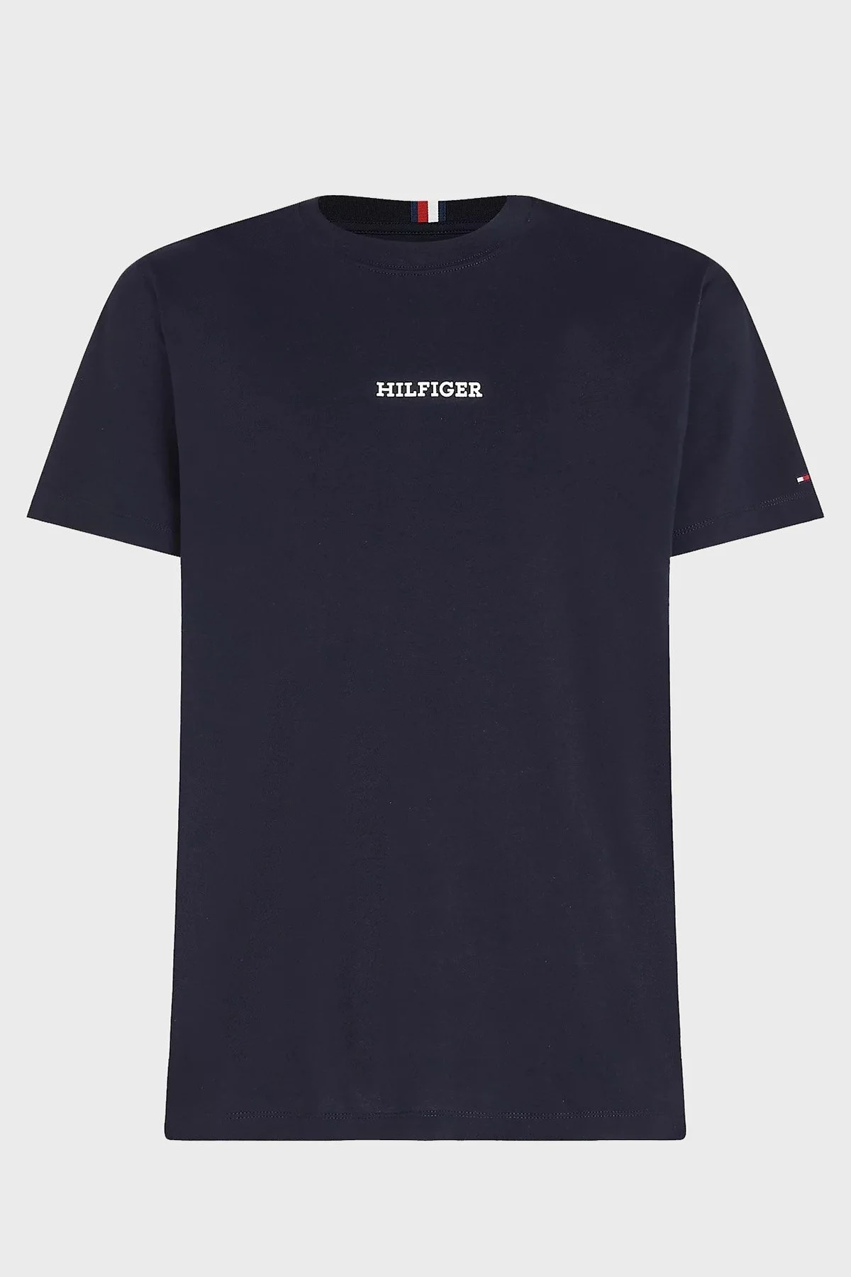 Tommy Hilfiger Bisiklet Yaka % 100 Pamuk Regular Fit Erkek T Shirt MW0MW31538 DW5 LACİVERT - 5