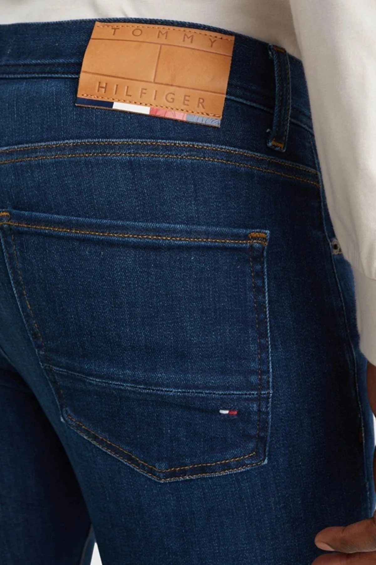 Tommy Hilfiger Bleecker Streç Pamuklu Normal Bel Slim Fit Jeans Erkek Kot Pantolon MW0MW26537 1BN LACİVERT - 3