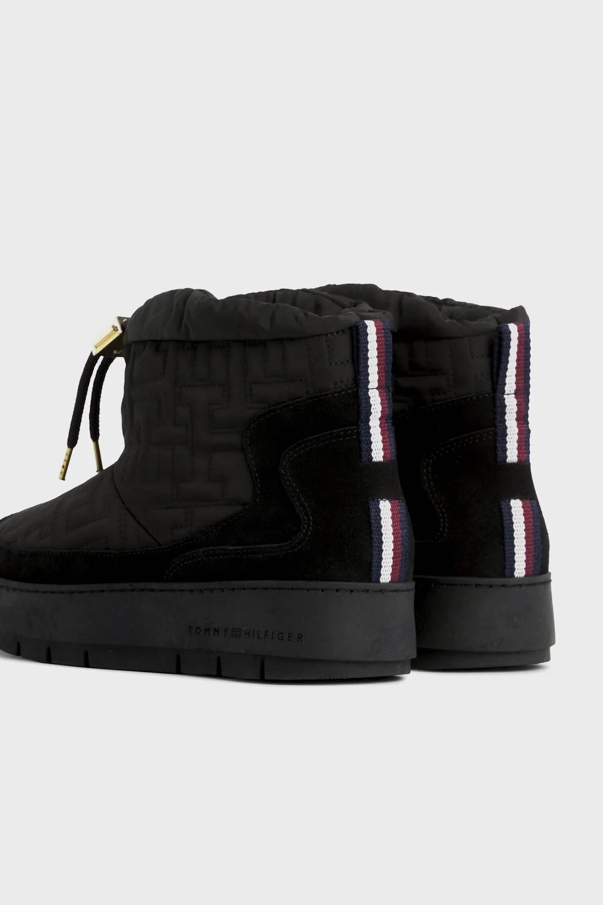 Tommy Hilfiger Büzgülü Süet Bayan Kar Botu FW0FW07637 BDS SİYAH - 4