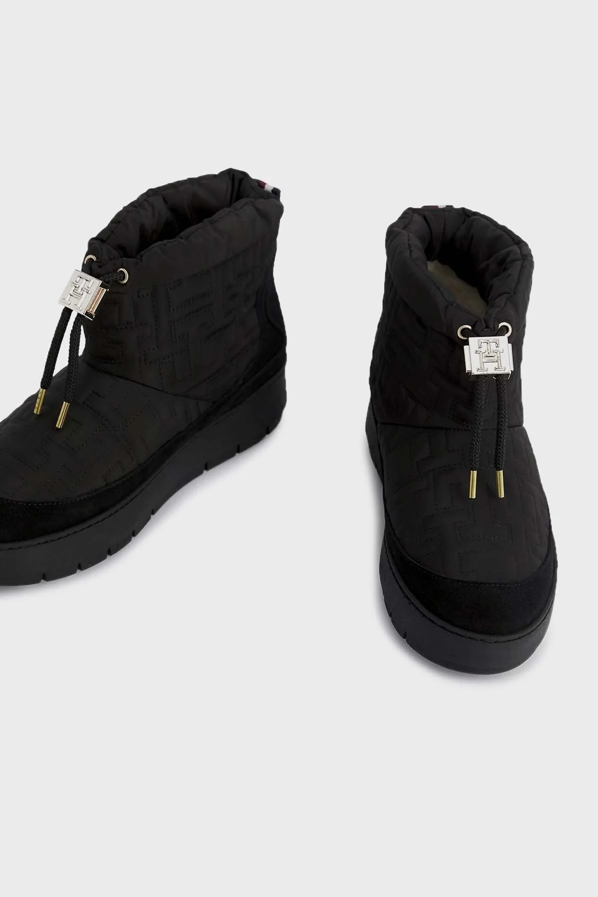 Tommy Hilfiger Büzgülü Süet Bayan Kar Botu FW0FW07637 BDS SİYAH - 5