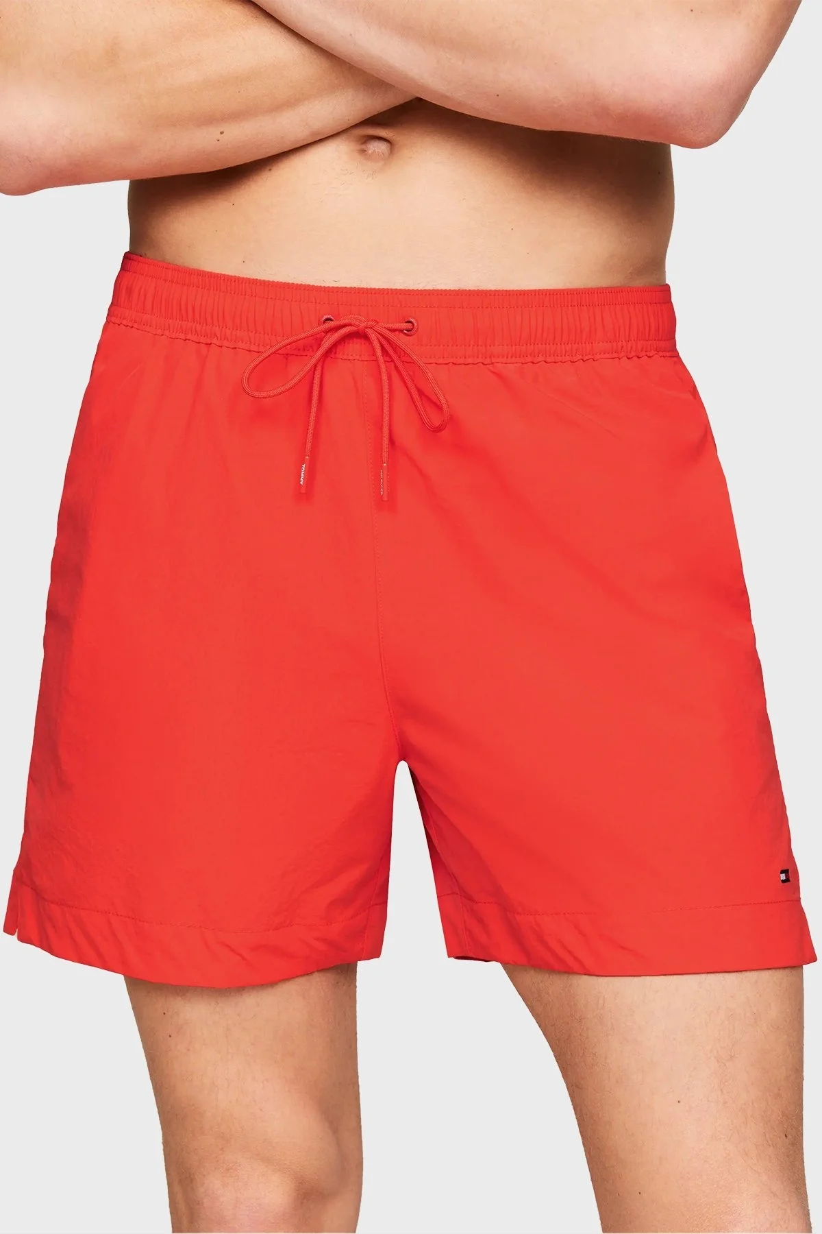 Tommy Hilfiger Cepli Deniz Şortu Belden Bağlamalı Erkek Mayo Short UM0UM03280 XJD KIRMIZI - 1