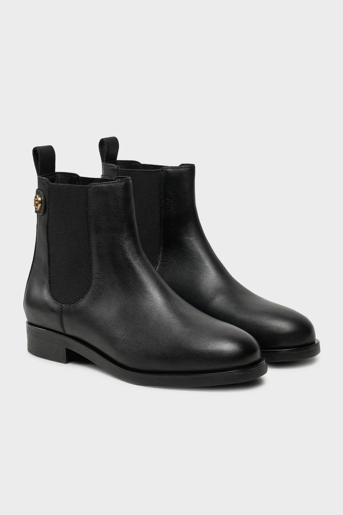 Tommy Hilfiger Chelsea Deri Zımbalı Bayan Bot FW0FW08184 BDS SİYAH - 2