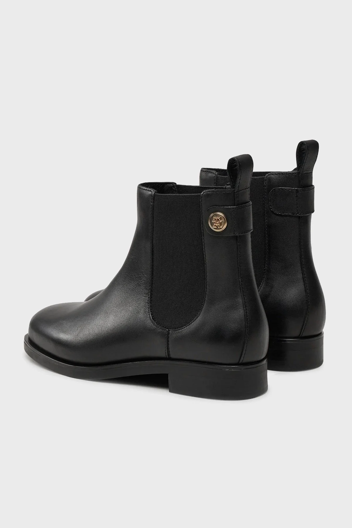 Tommy Hilfiger Chelsea Deri Zımbalı Bayan Bot FW0FW08184 BDS SİYAH - 3