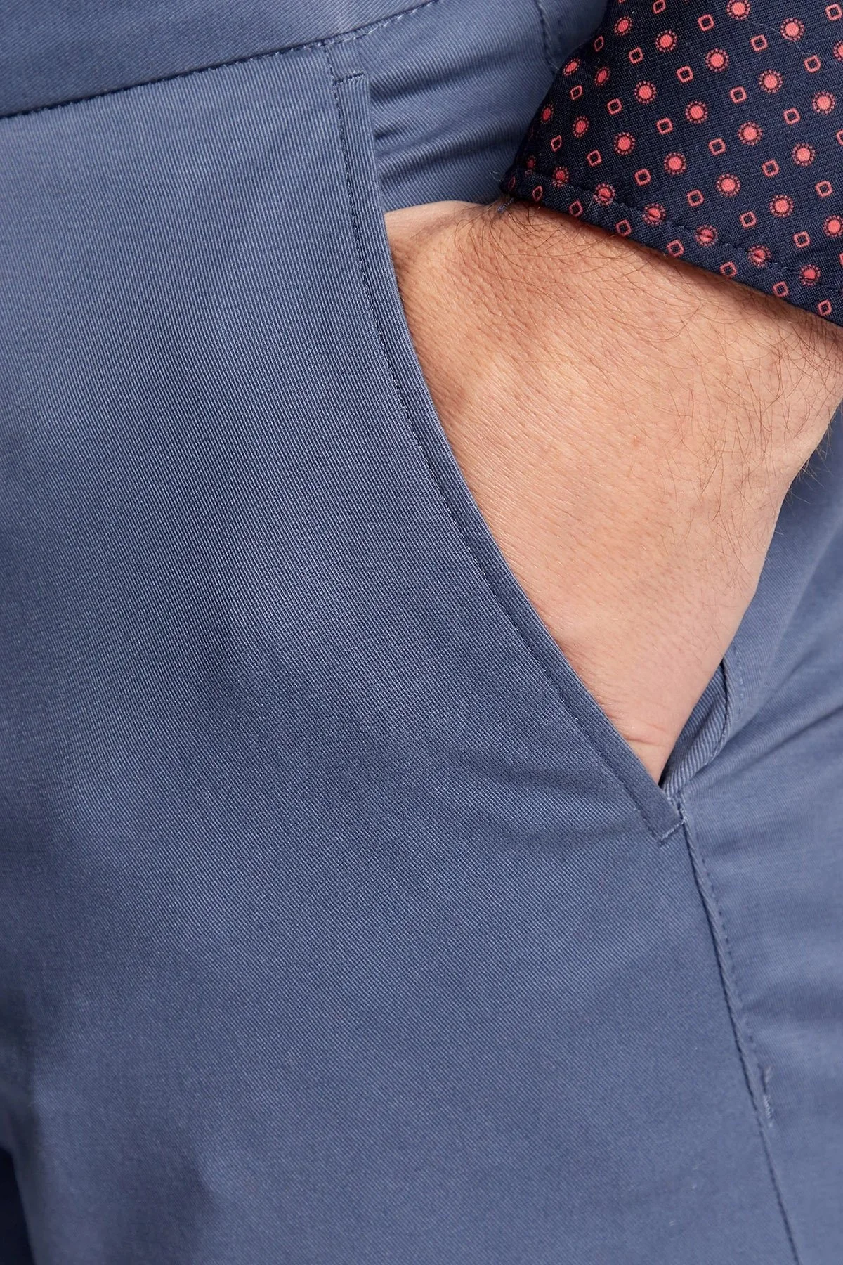 Tommy Hilfiger Chinos Denton Pamuklu Regular Fit Erkek Pantolon MW0MW25964 DBZ İNDİGO - 4