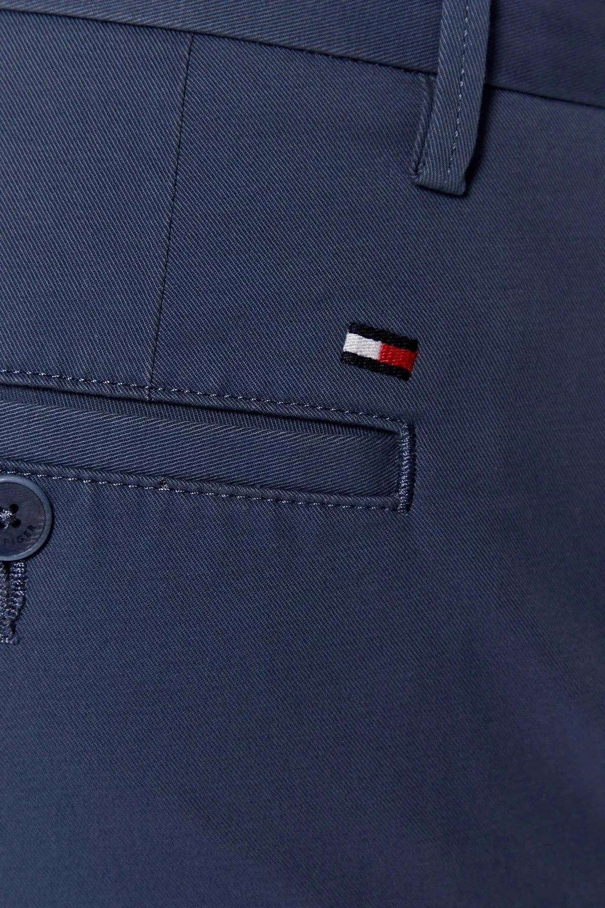 Tommy Hilfiger Chinos Denton Pamuklu Regular Fit Erkek Pantolon MW0MW25964 DBZ İNDİGO - 5