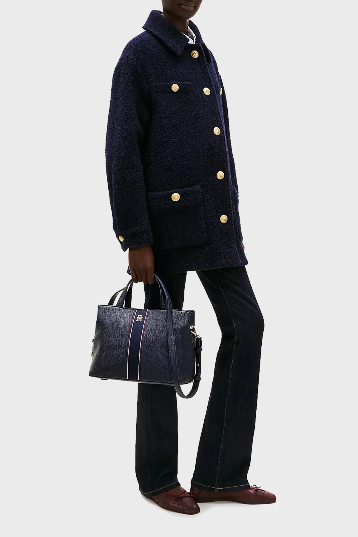 Tommy Hilfiger Çıkarılabilir Çapraz Askılı Bayan Çanta AW0AW16873 DW6 LACİVERT - 2