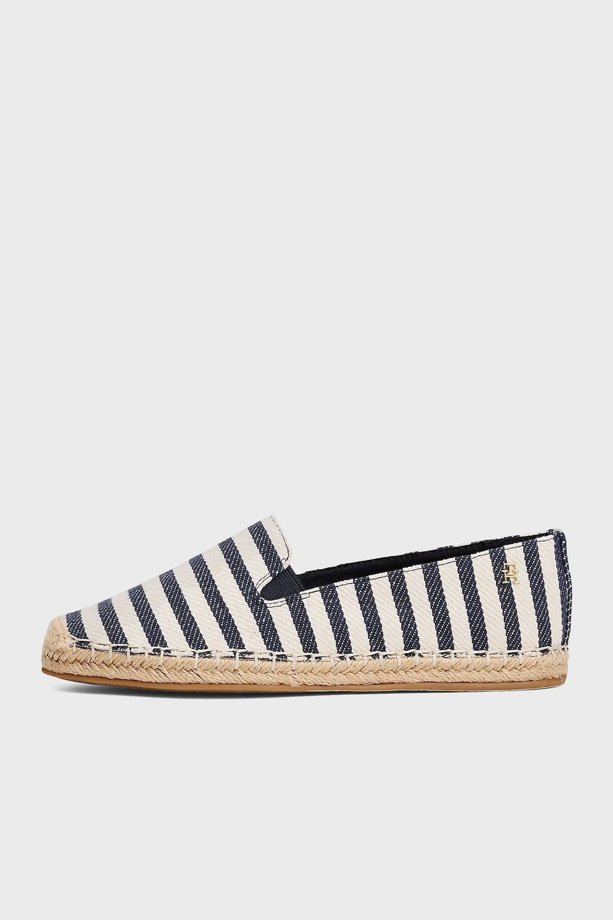 Tommy Hilfiger Çizgili % 100 Pamuk Jüt Detaylı Bayan Espadril FW0FW08653 0GZ BEYAZ-MAVİ - 2
