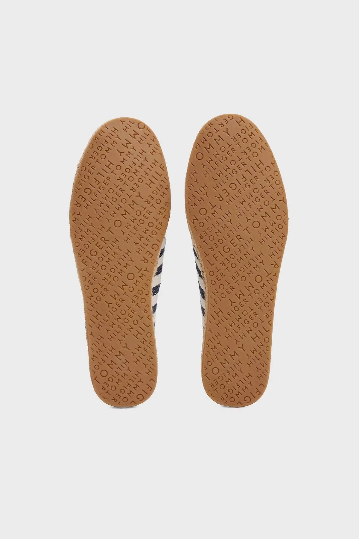Tommy Hilfiger Çizgili % 100 Pamuk Jüt Detaylı Bayan Espadril FW0FW08653 0GZ BEYAZ-MAVİ - 7