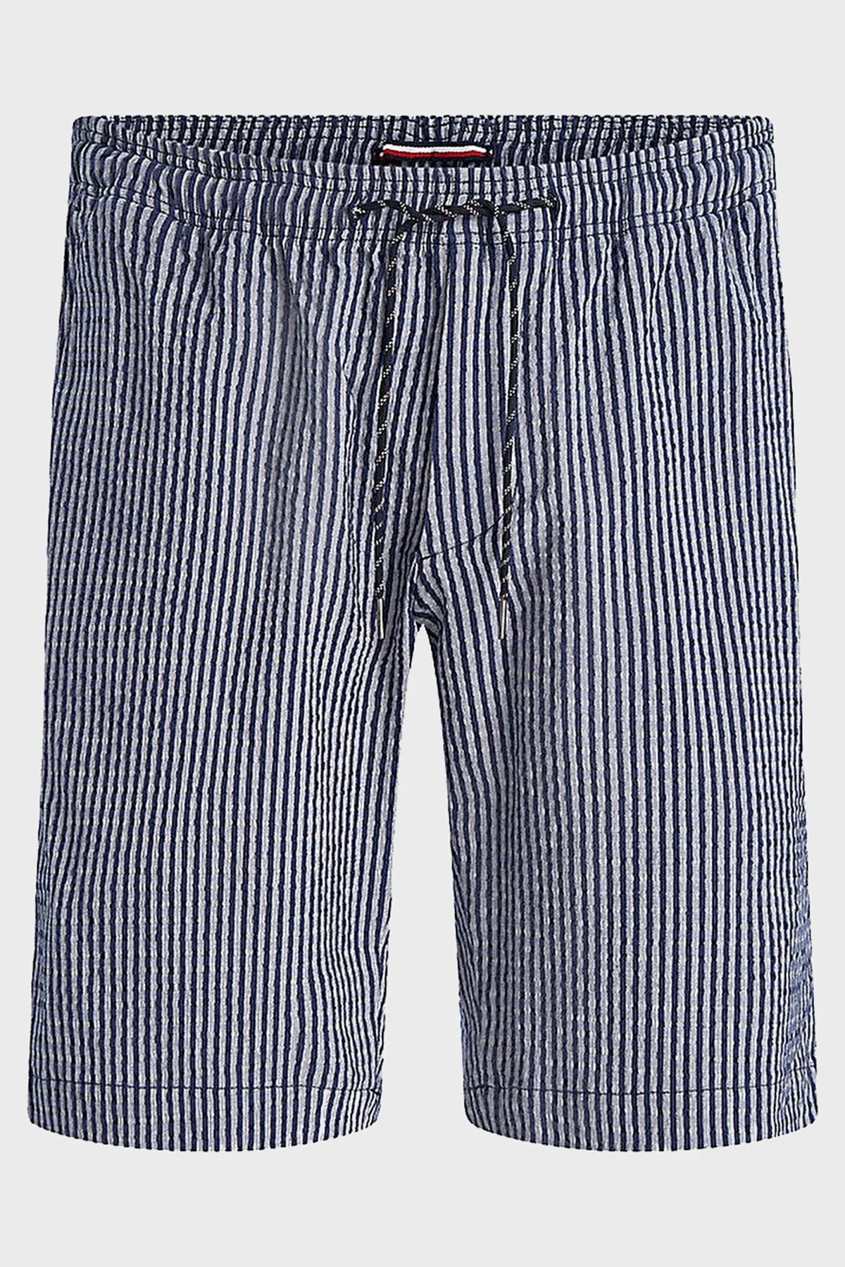 Tommy Hilfiger Çizgili Belden Bağlamalı Cepli Relaxed Fit Streç Pamuklu Gofre Erkek Short MW0MW31236 DW5 LACİVERT - 5