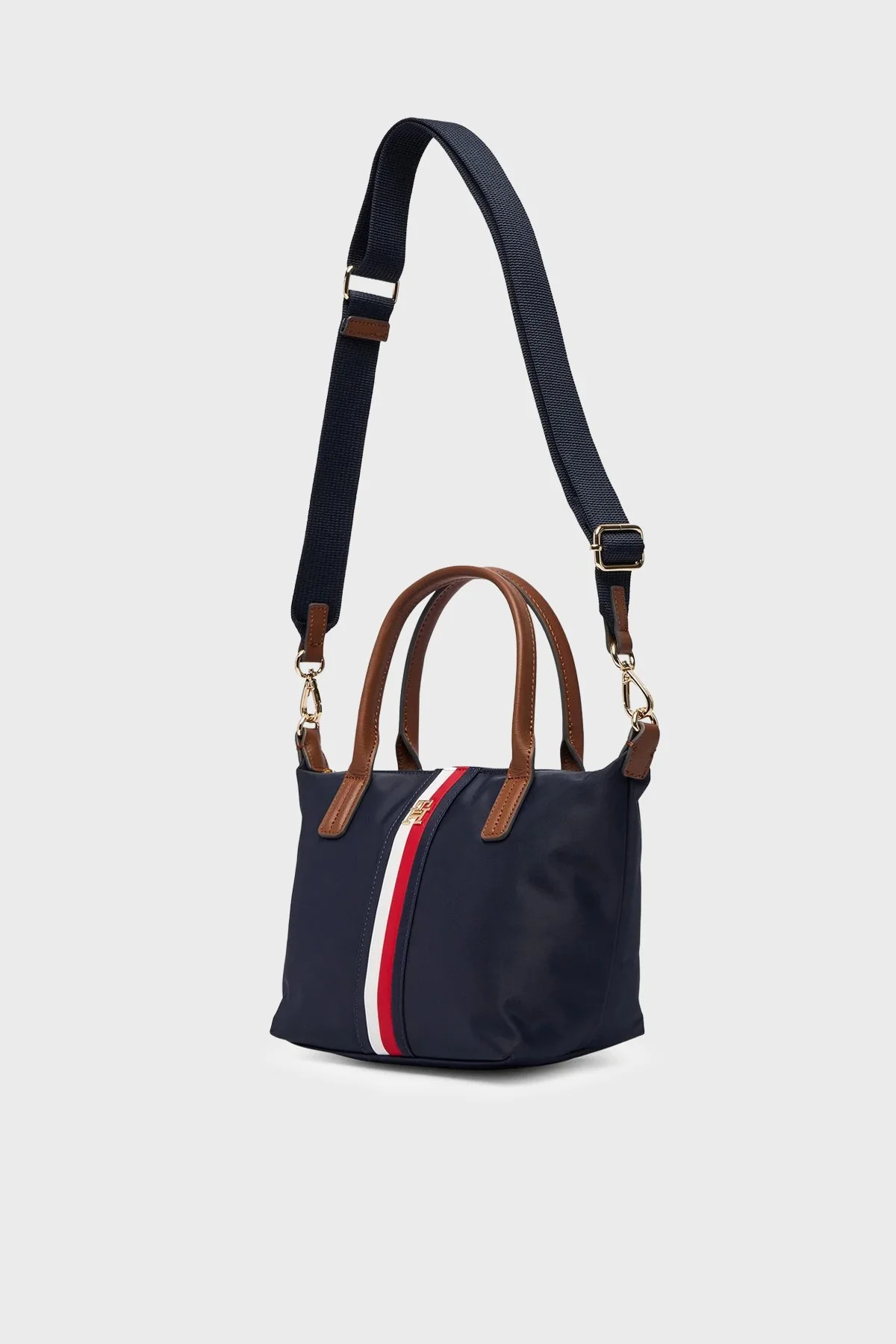 Tommy Hilfiger Çizgili Çıkarılabilir Askılı Kadın Çanta AW0AW19025 DW6 Lacivert - 5
