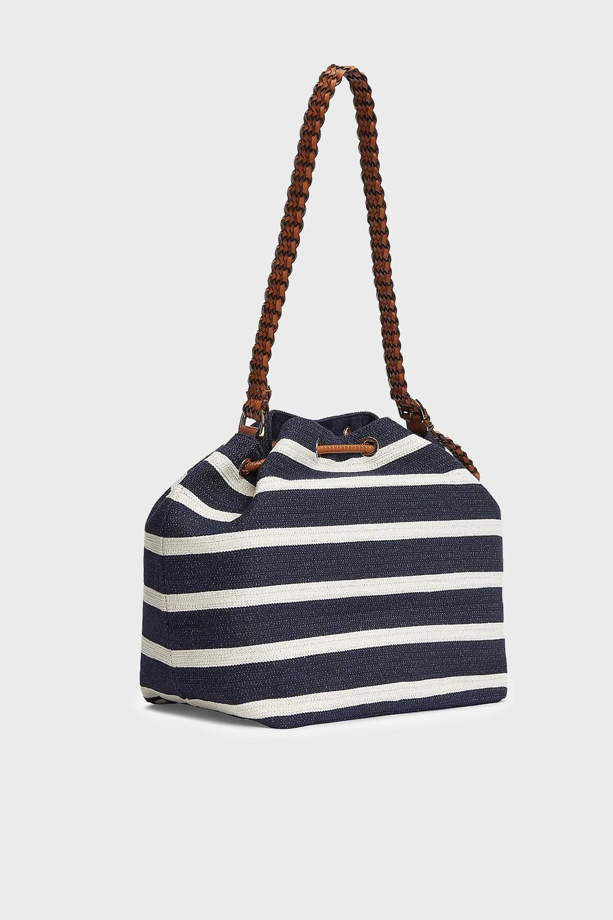 Tommy Hilfiger Çizgili Logolu Ayarlanabilir Askılı Kadın Çanta AW0AW18401 0GY LACİVERT-BEYAZ - 3