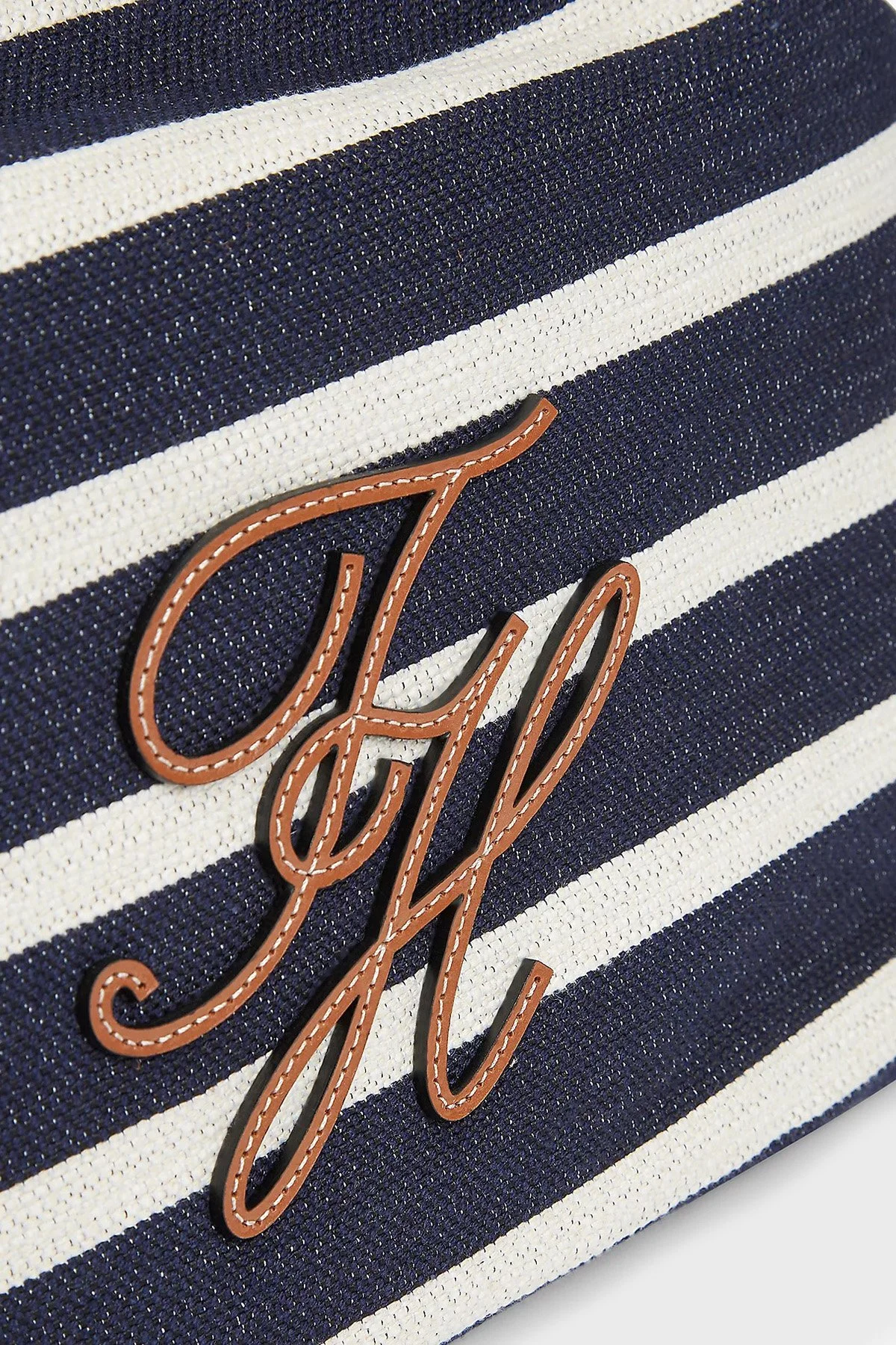 Tommy Hilfiger Çizgili Logolu Ayarlanabilir Askılı Kadın Çanta AW0AW18401 0GY LACİVERT-BEYAZ - 5