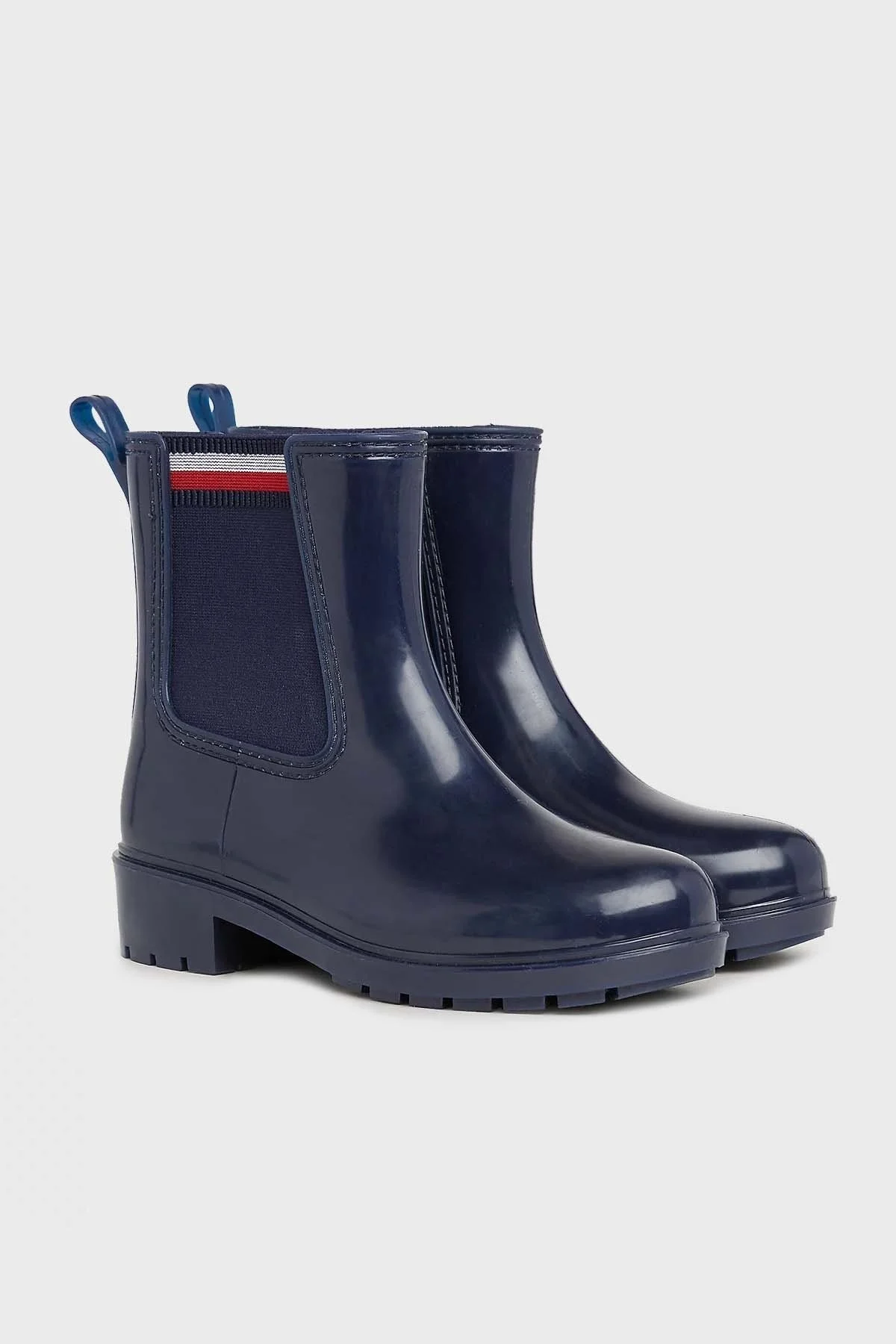 Tommy Hilfiger Corporate Elastic Rainboot Bayan Bot FW0FW07473 DW6 LACİVERT - 1