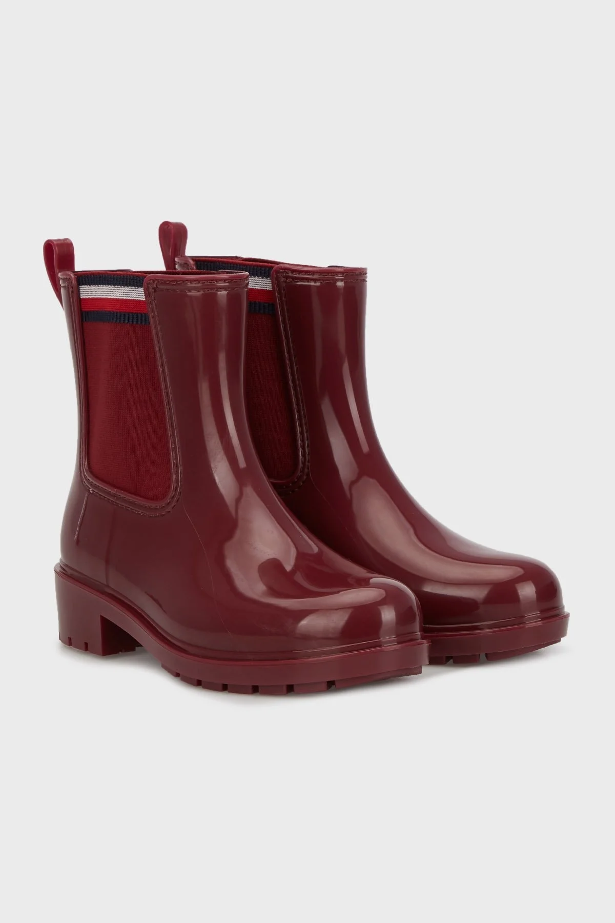 Tommy Hilfiger Corporate Elastic Rainboot Bayan Bot FW0FW07473 XJS BORDO - 3