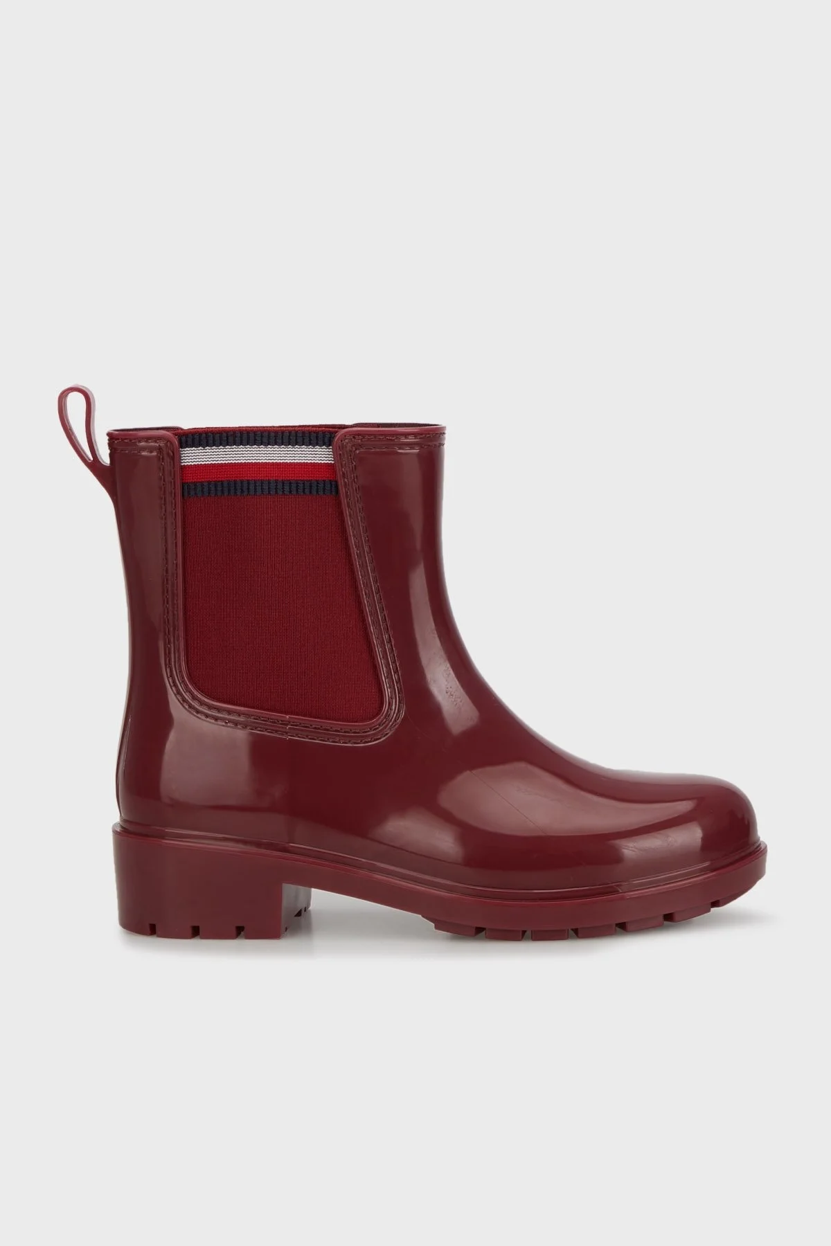 Tommy Hilfiger Corporate Elastic Rainboot Bayan Bot FW0FW07473 XJS BORDO - 11