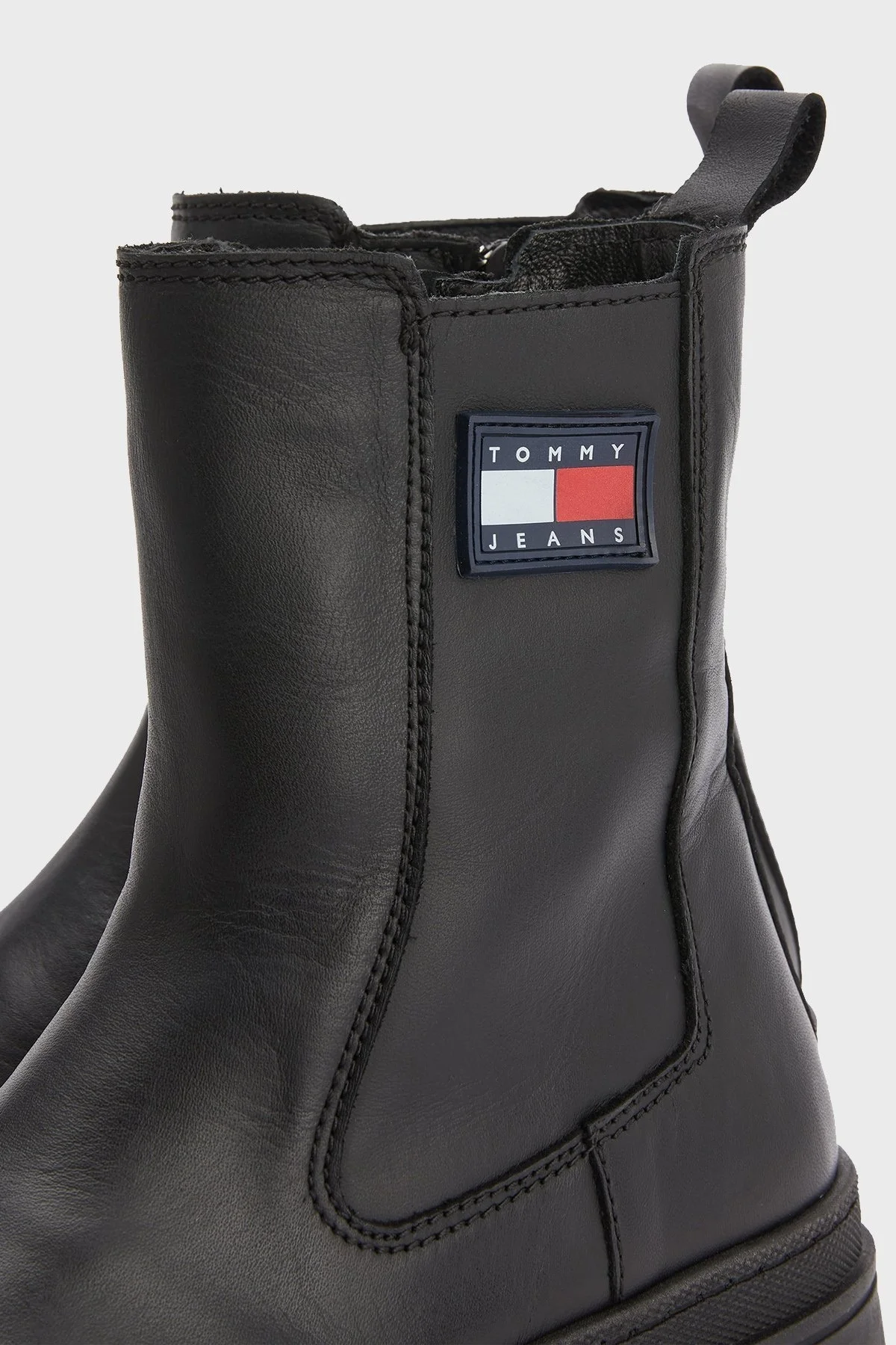 Tommy Hilfiger Deri Chelsea Bayan Bot EN0EN01917 BDS SİYAH - 4