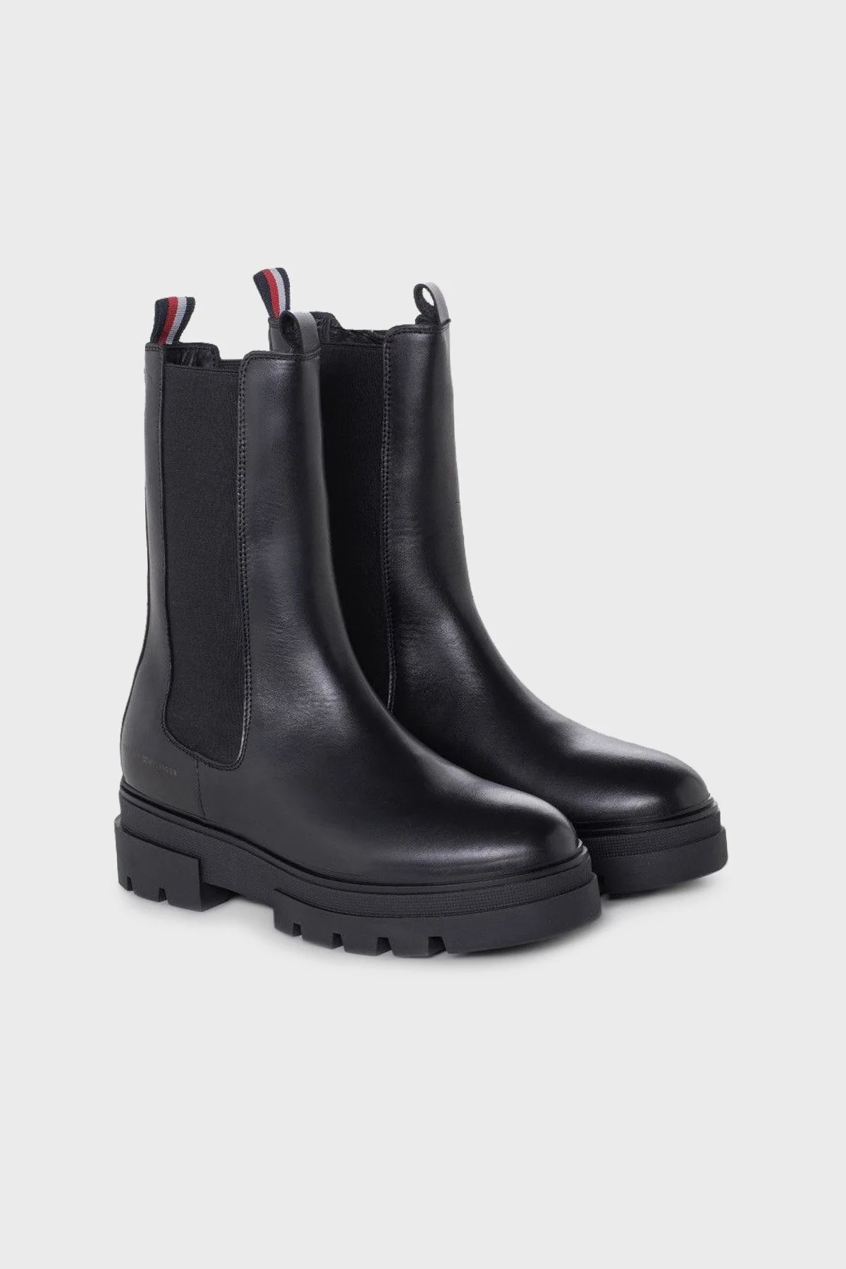 Tommy Hilfiger Deri Chelsea Bayan Bot FW0FW06730 BDS SİYAH - 2