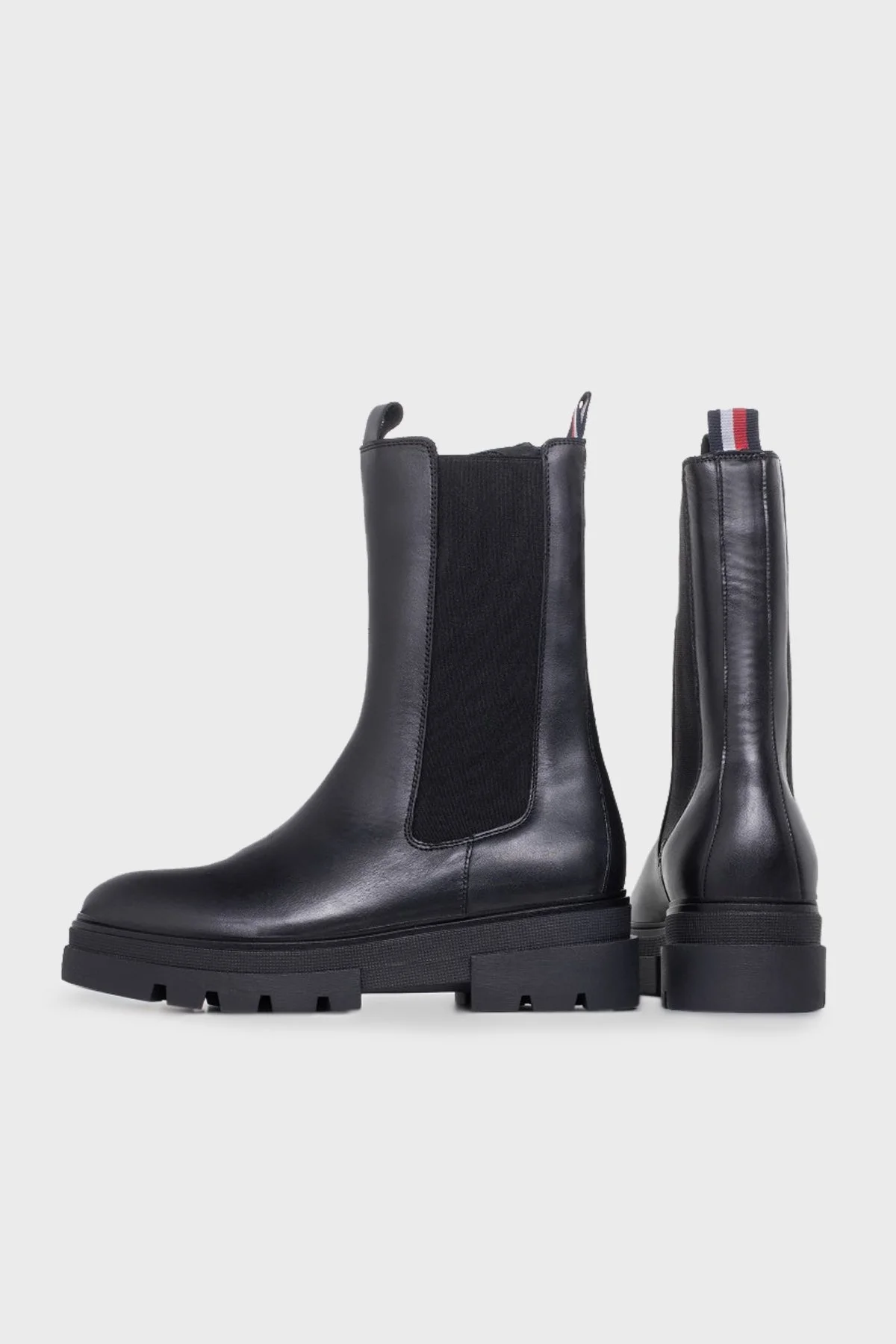 Tommy Hilfiger Deri Chelsea Bayan Bot FW0FW06730 BDS SİYAH - 3