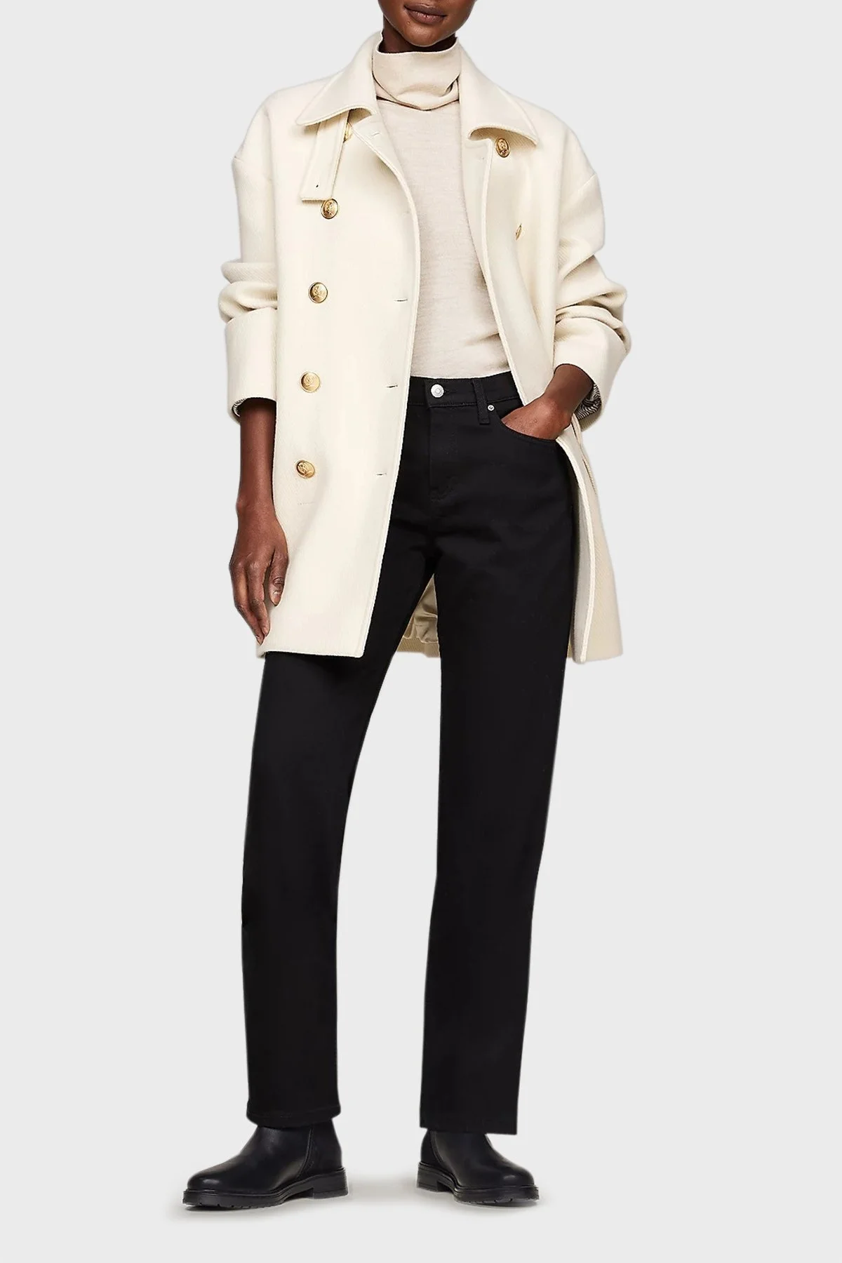 Tommy Hilfiger Deri Chelsea Bayan Bot FW0FW08336 BDS SİYAH - 2