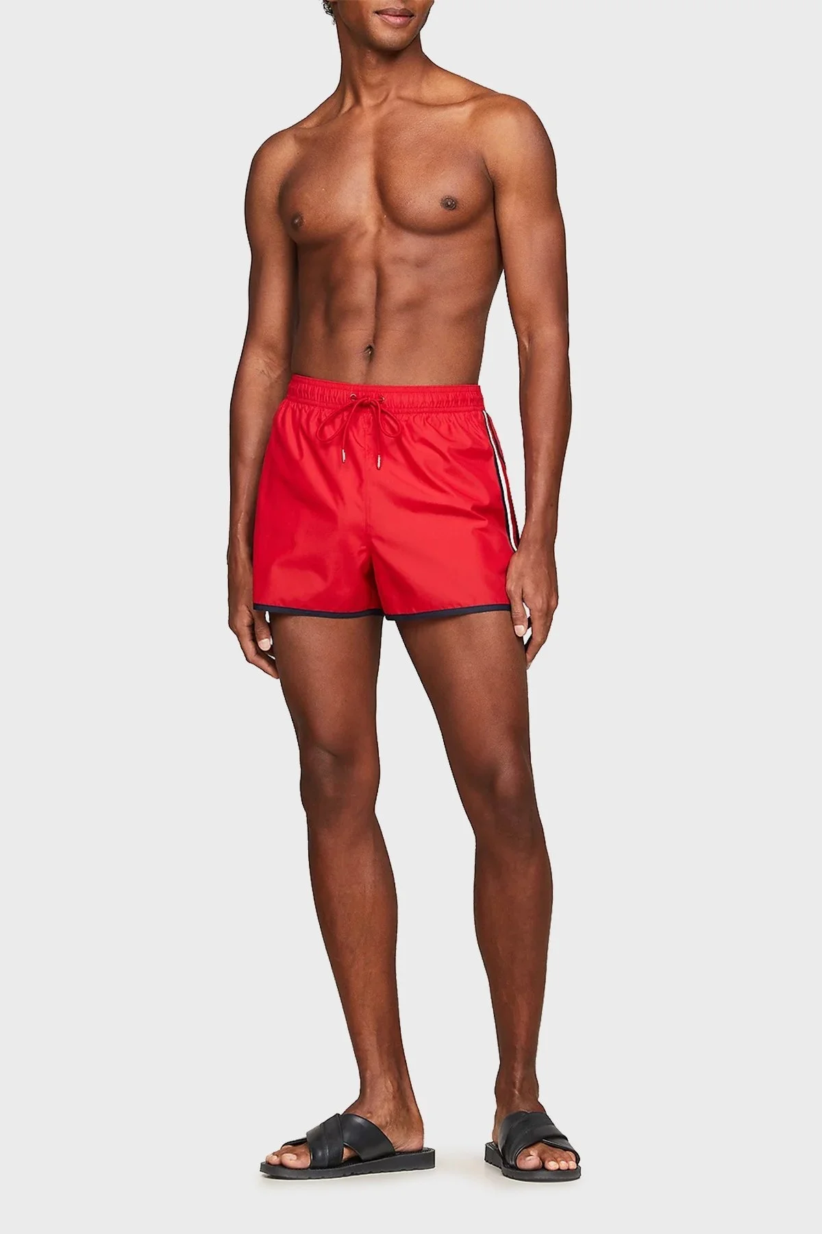 Tommy Hilfiger Deri Erkek Terlik FM0FM05010 BDS SİYAH - 2